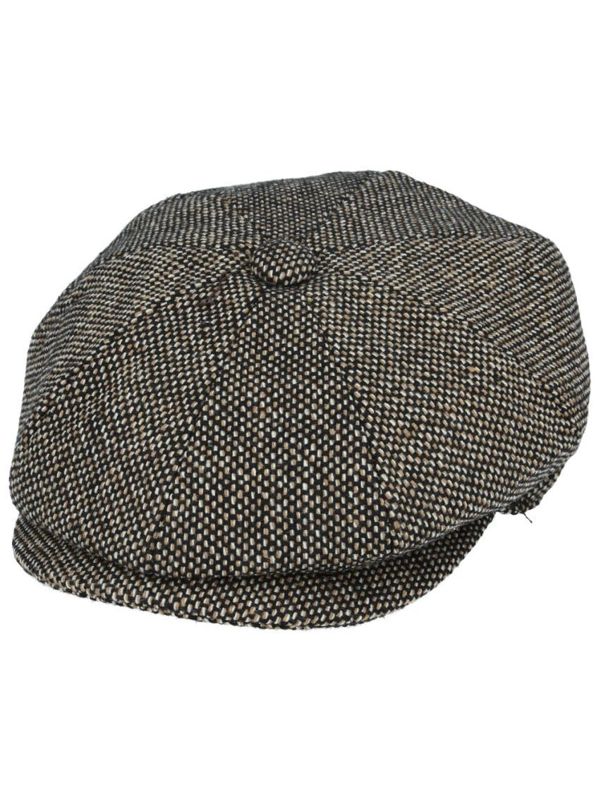 TWEED WOOL BLEND NEWSBOY FLAT CAP