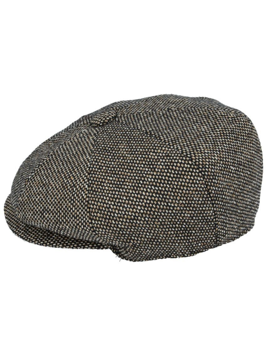 TWEED WOOL BLEND NEWSBOY FLAT CAP