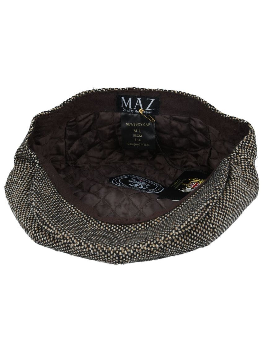 TWEED WOOL BLEND NEWSBOY FLAT CAP