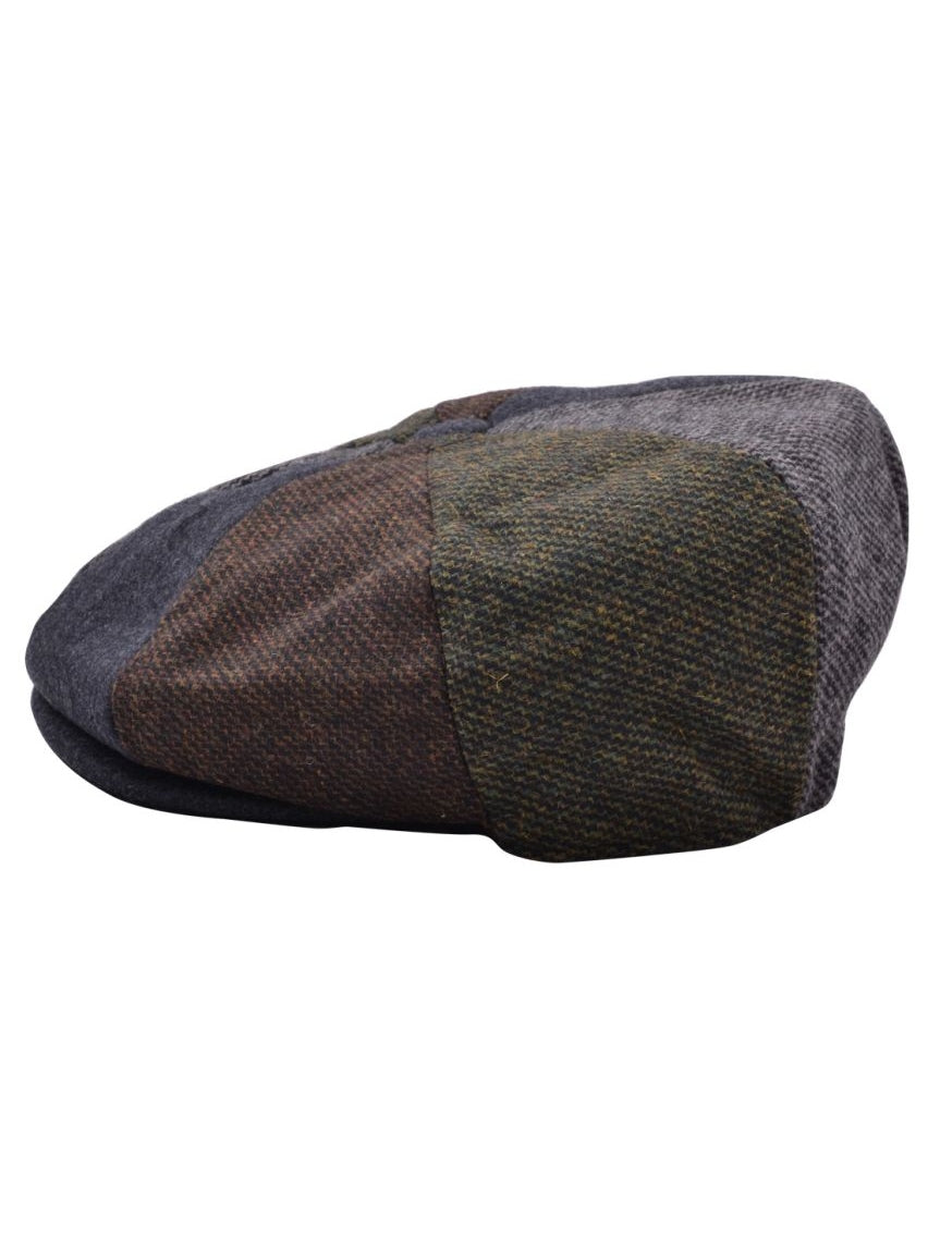 TWEED WOOL BLEND MULTI COLOUR NEWSBOY CAP