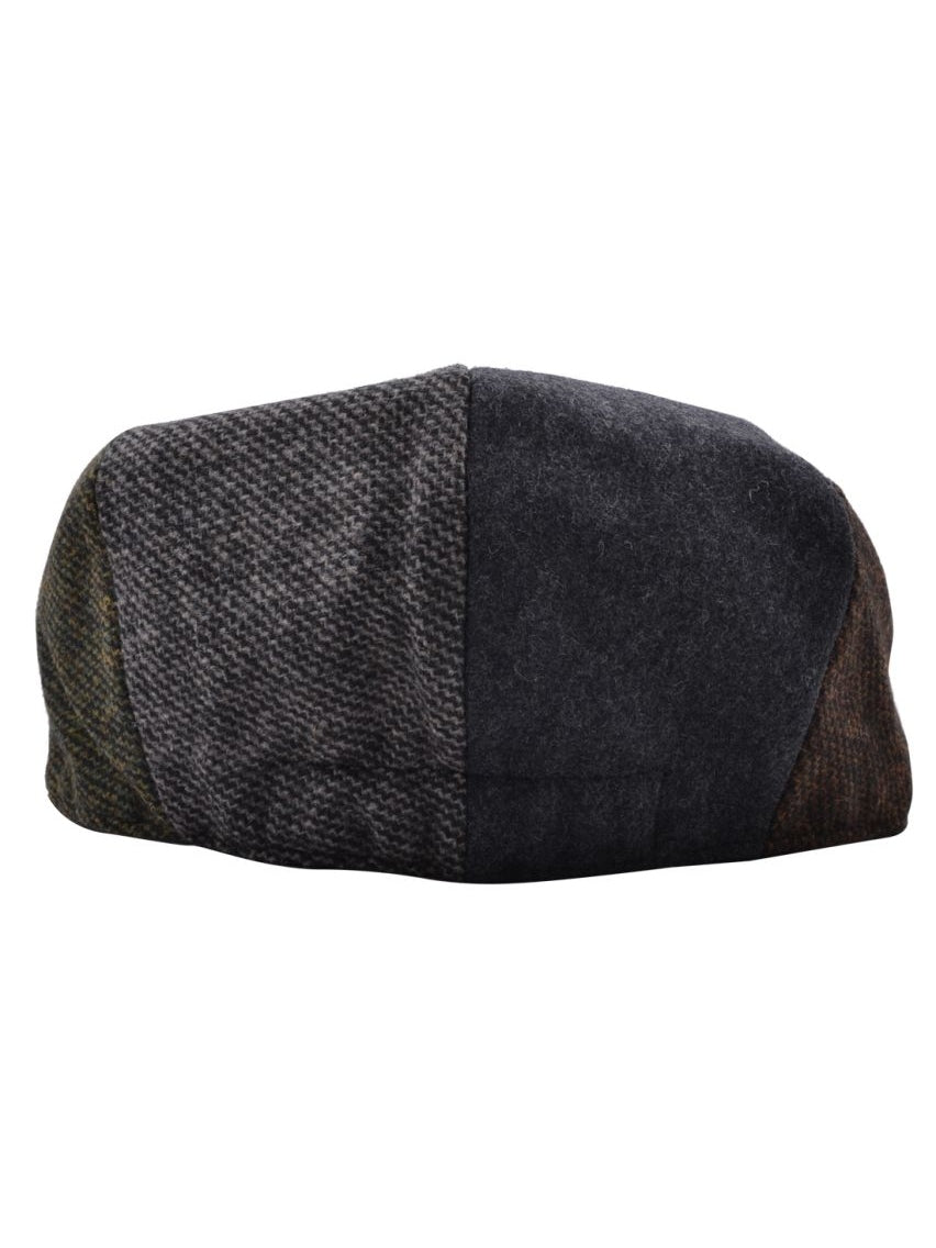 TWEED WOOL BLEND MULTI COLOUR NEWSBOY CAP
