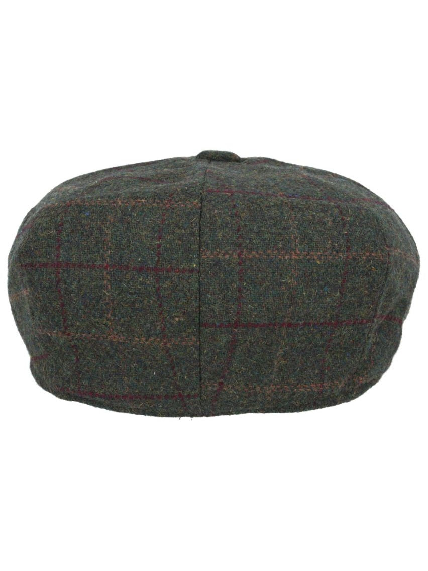 WOOL BLEND TWEED CHECK NEWSBOY CAP