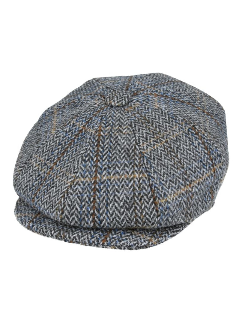 HERRINGBONE WOOL NEWSBOY CAP