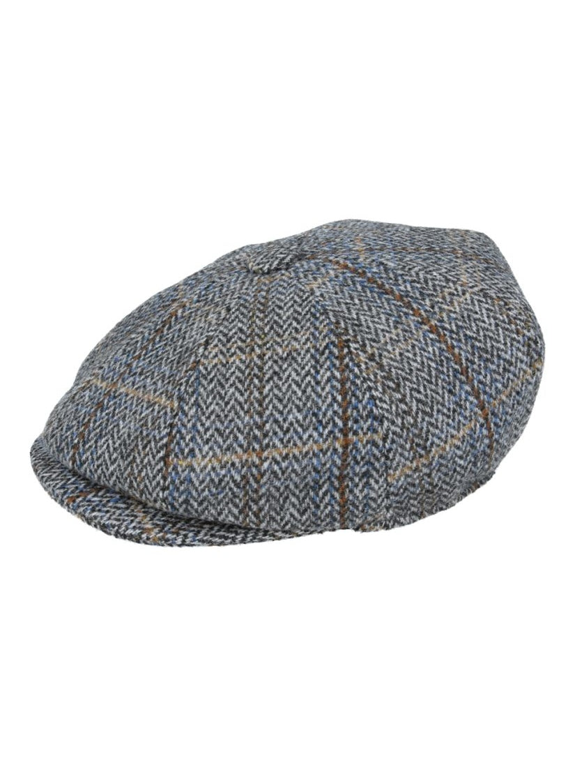 HERRINGBONE WOOL NEWSBOY CAP