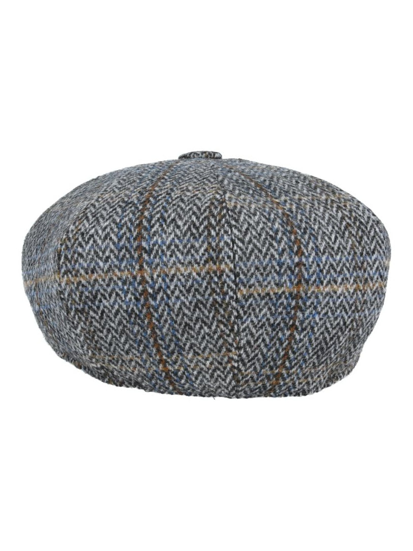 HERRINGBONE WOOL NEWSBOY CAP