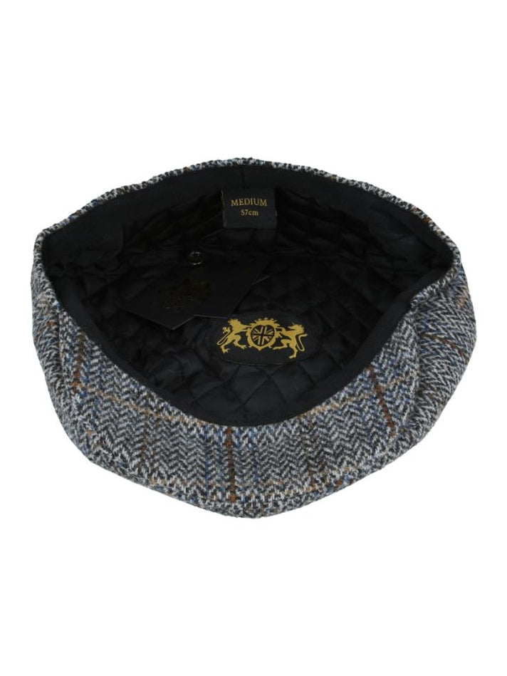 HERRINGBONE WOOL NEWSBOY CAP