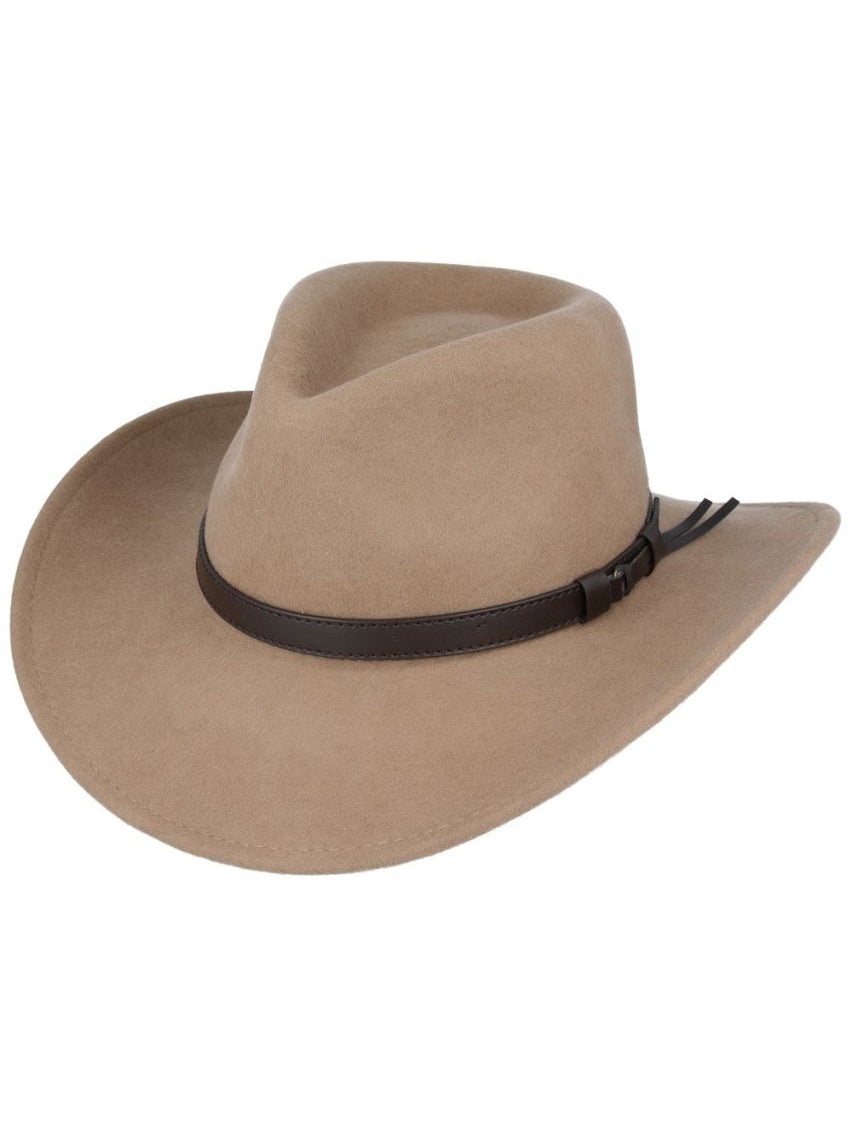 PURE WOOL FELT CRUSHABLE COWBOY HAT