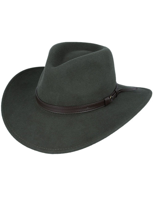 PURE WOOL FELT CRUSHABLE COWBOY HAT
