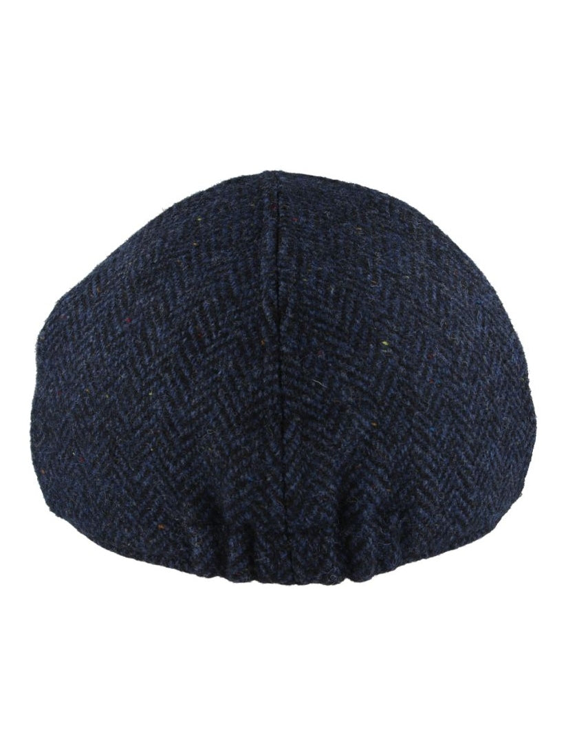 PURE WOOL HERRINGBONE DUCKBILL FLAT CAP