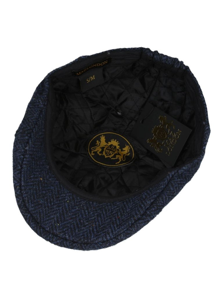 PURE WOOL HERRINGBONE DUCKBILL FLAT CAP