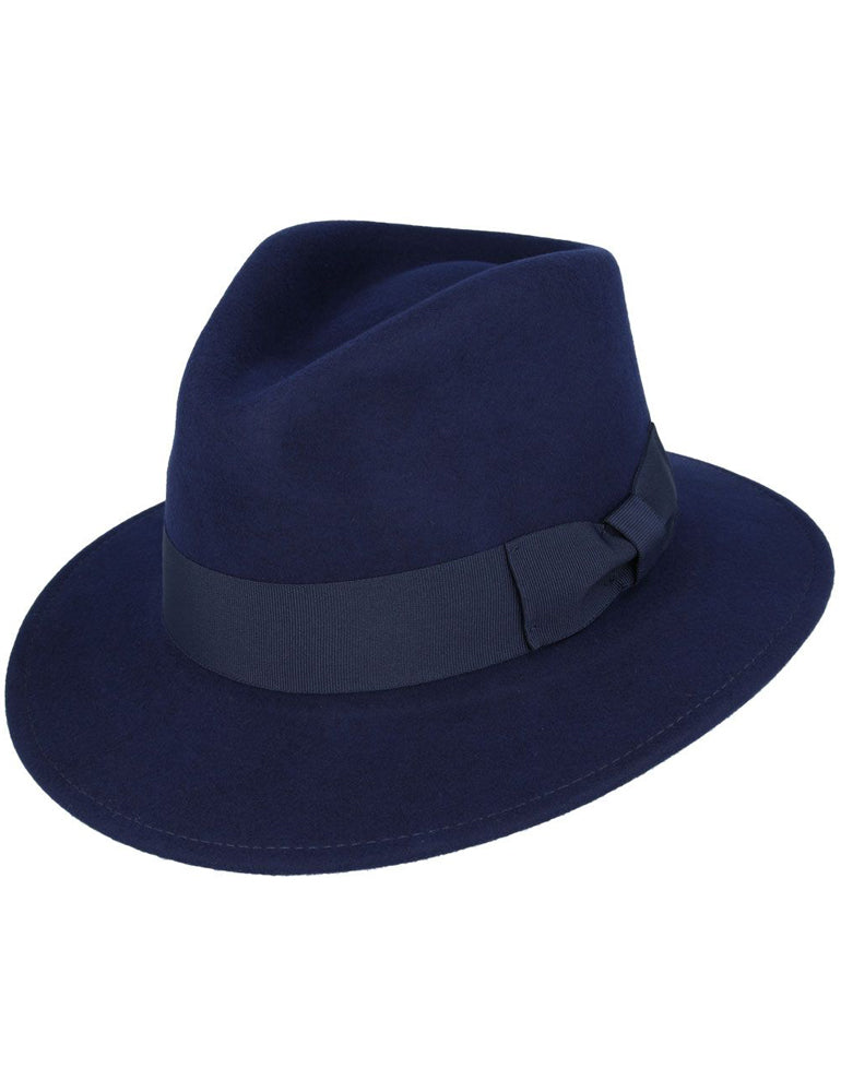 Crushable Fedora 100% Wool Wide Brim Hat