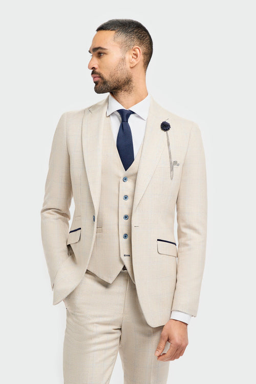 CARIDI - SLIM FIT BEIGE BLAZER