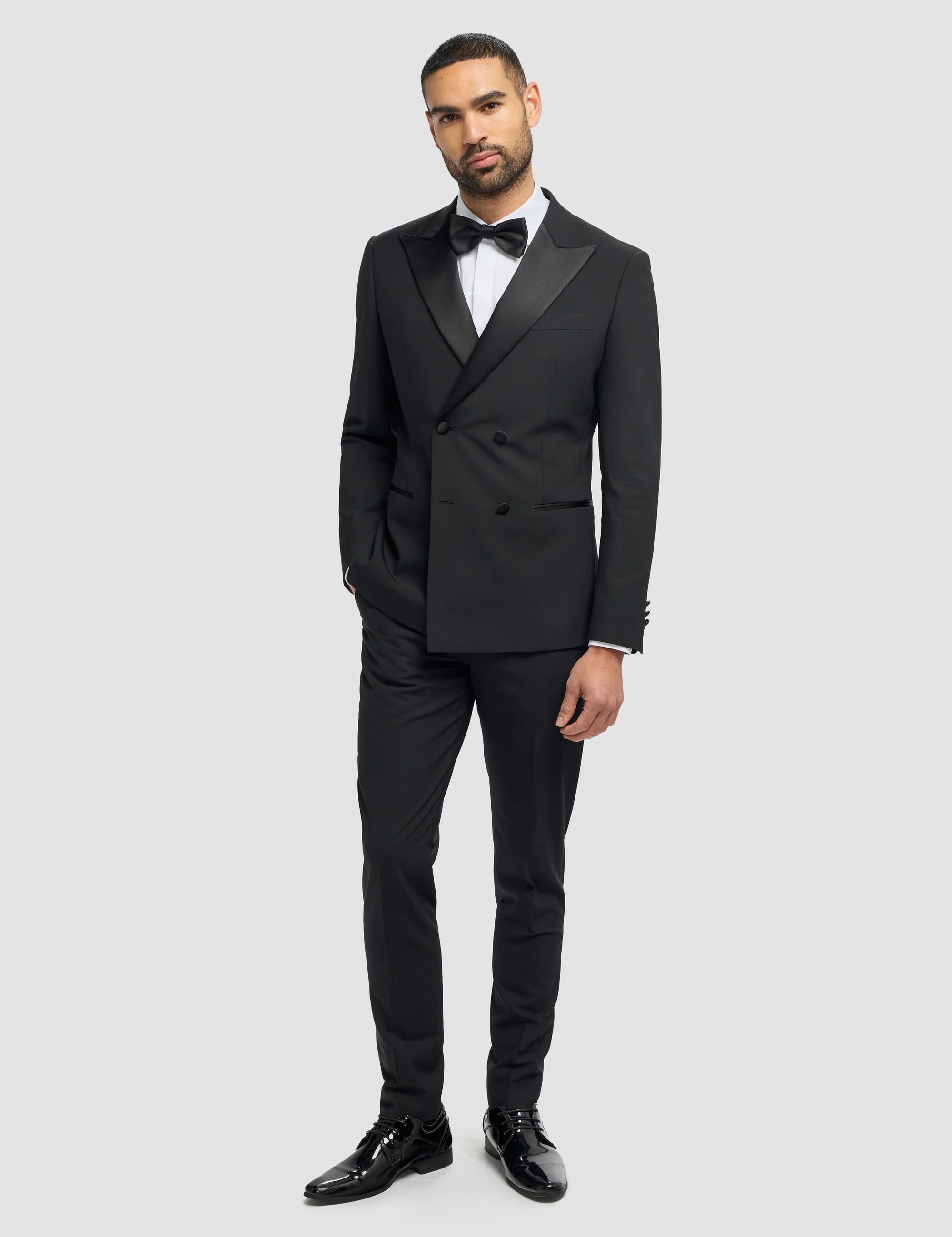 ASPEN - DOUBLE BREASTED BLACK BLAZER