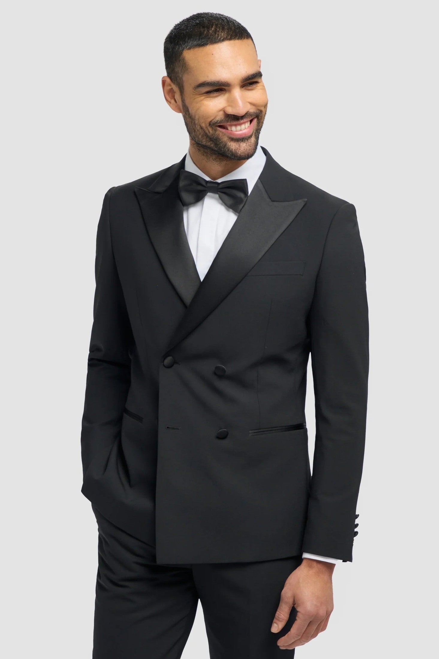 ASPEN - DOUBLE BREASTED BLACK BLAZER