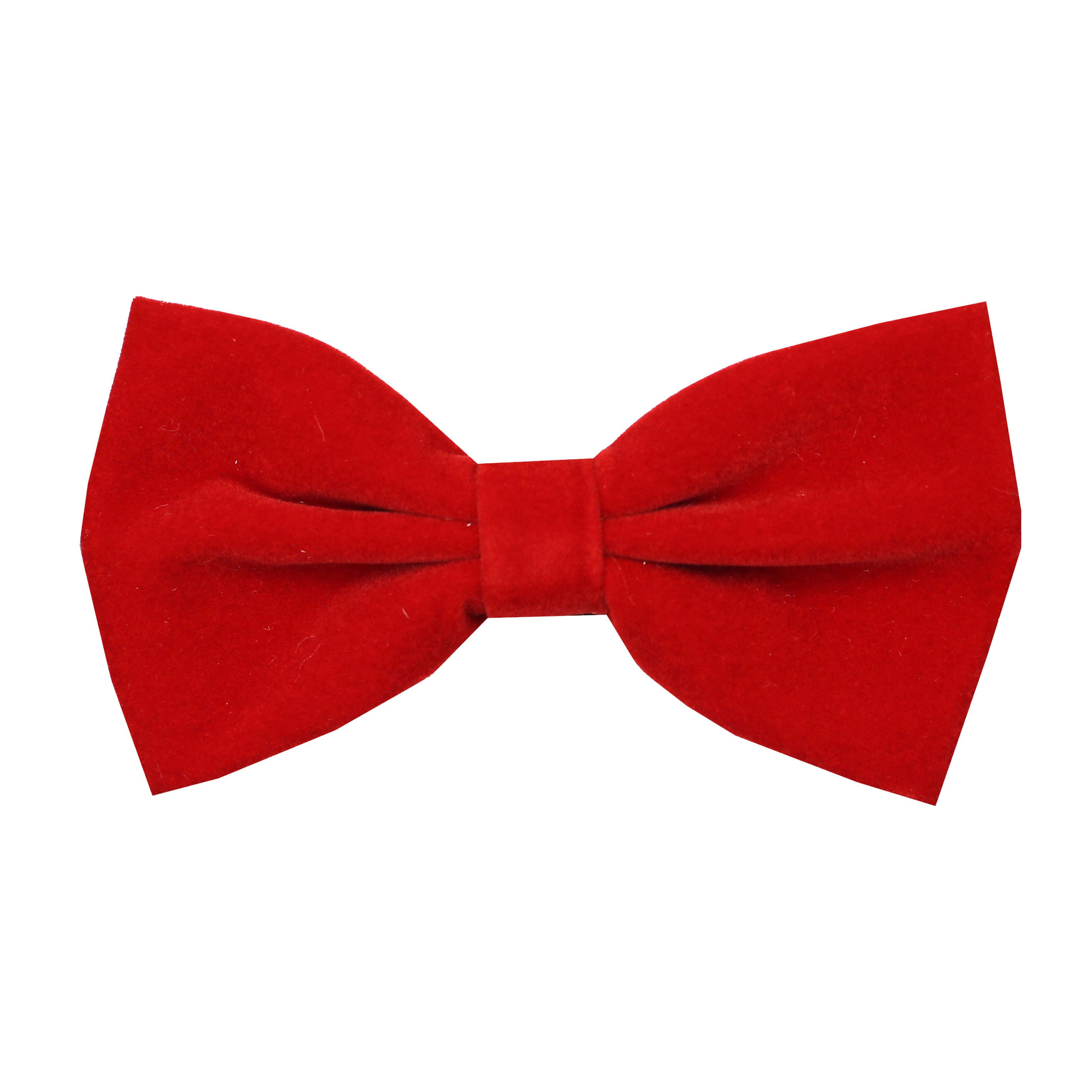 Red Velvet Bow Tie With Cufflink Pocket Square