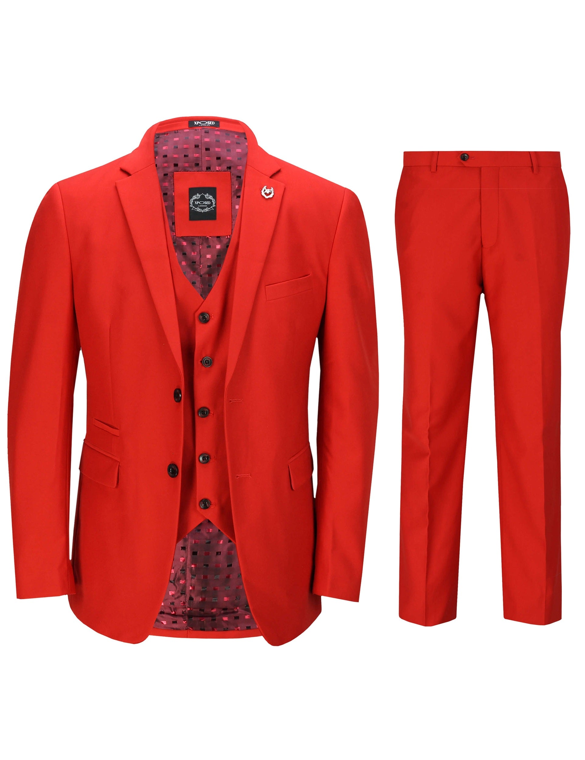 JROSS - RED PLAIN SUIT