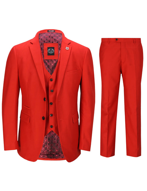 JROSS - RED PLAIN SUIT