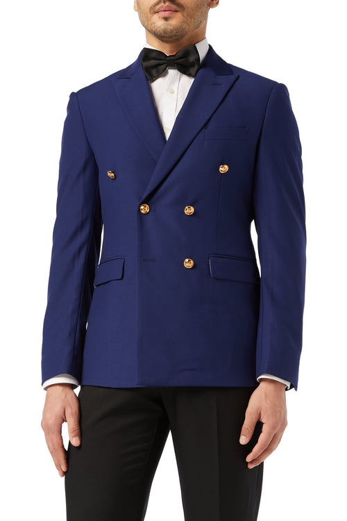 NAVY DOUBLE BREASTED GOLD BUTTON JACKET