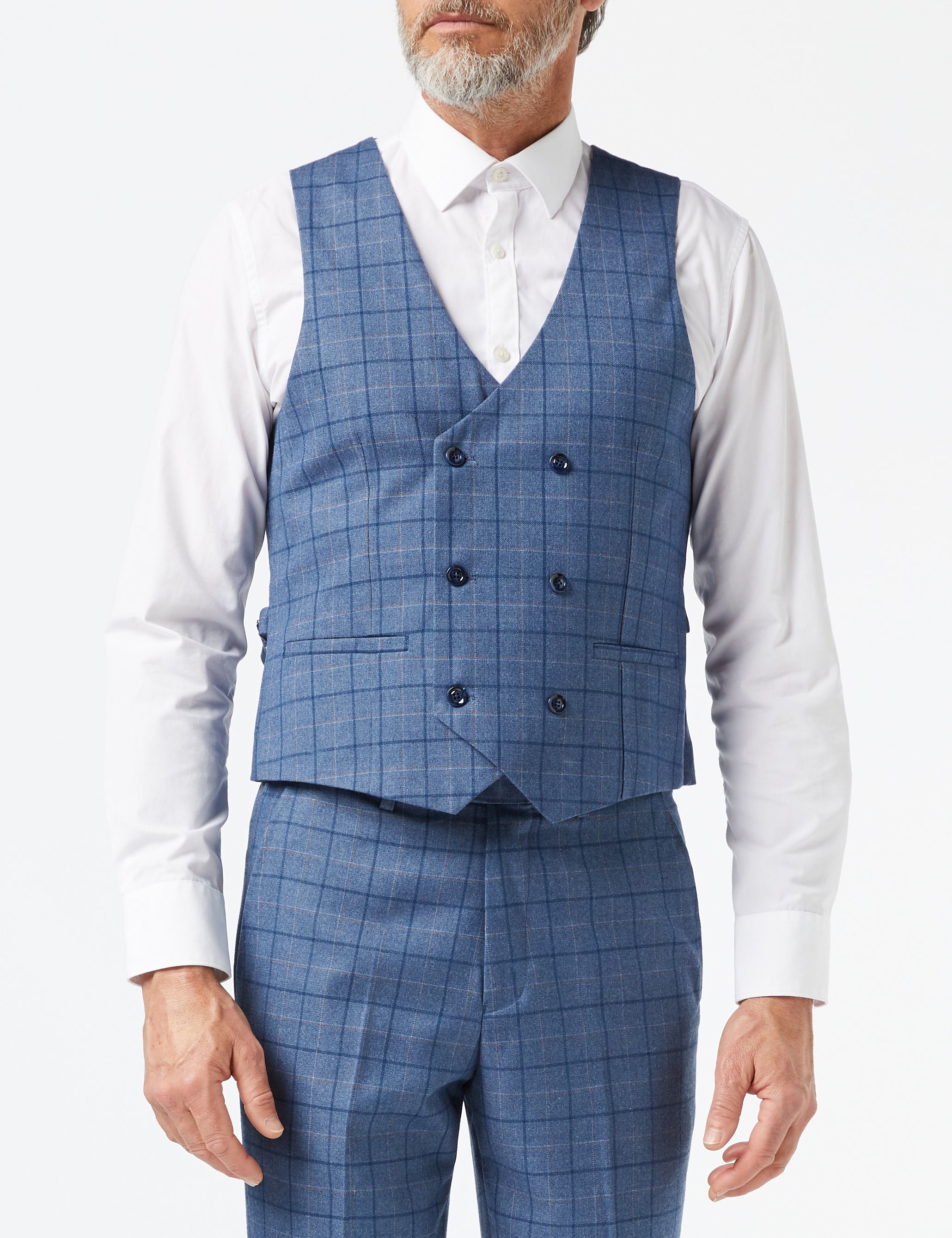 HECTOR - Blue Grid Check Business Suit