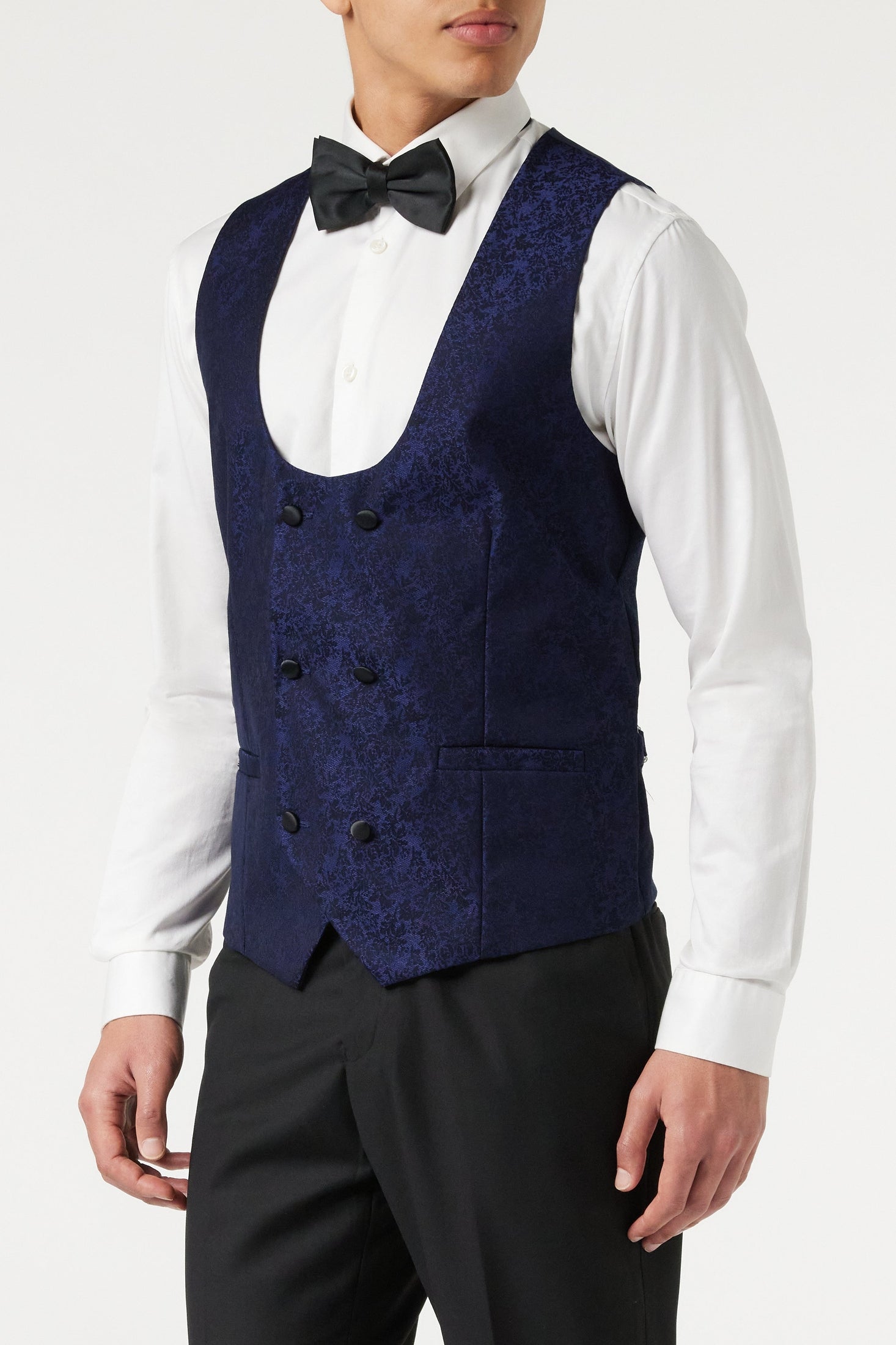 LUCA - BLUE PRINTED DINNER TUX JACKET