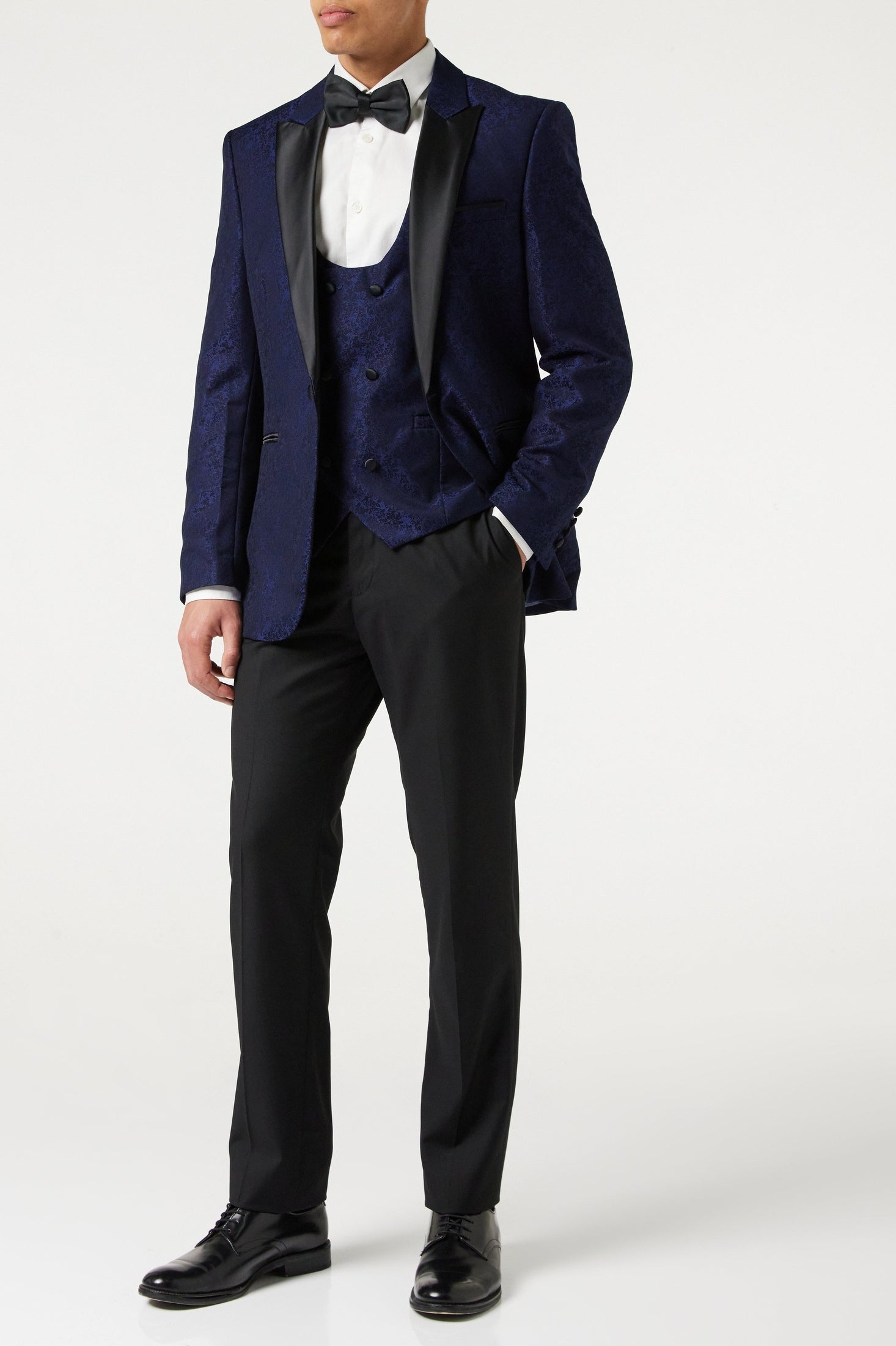 LUCA - BLUE PRINTED DINNER TUX JACKET
