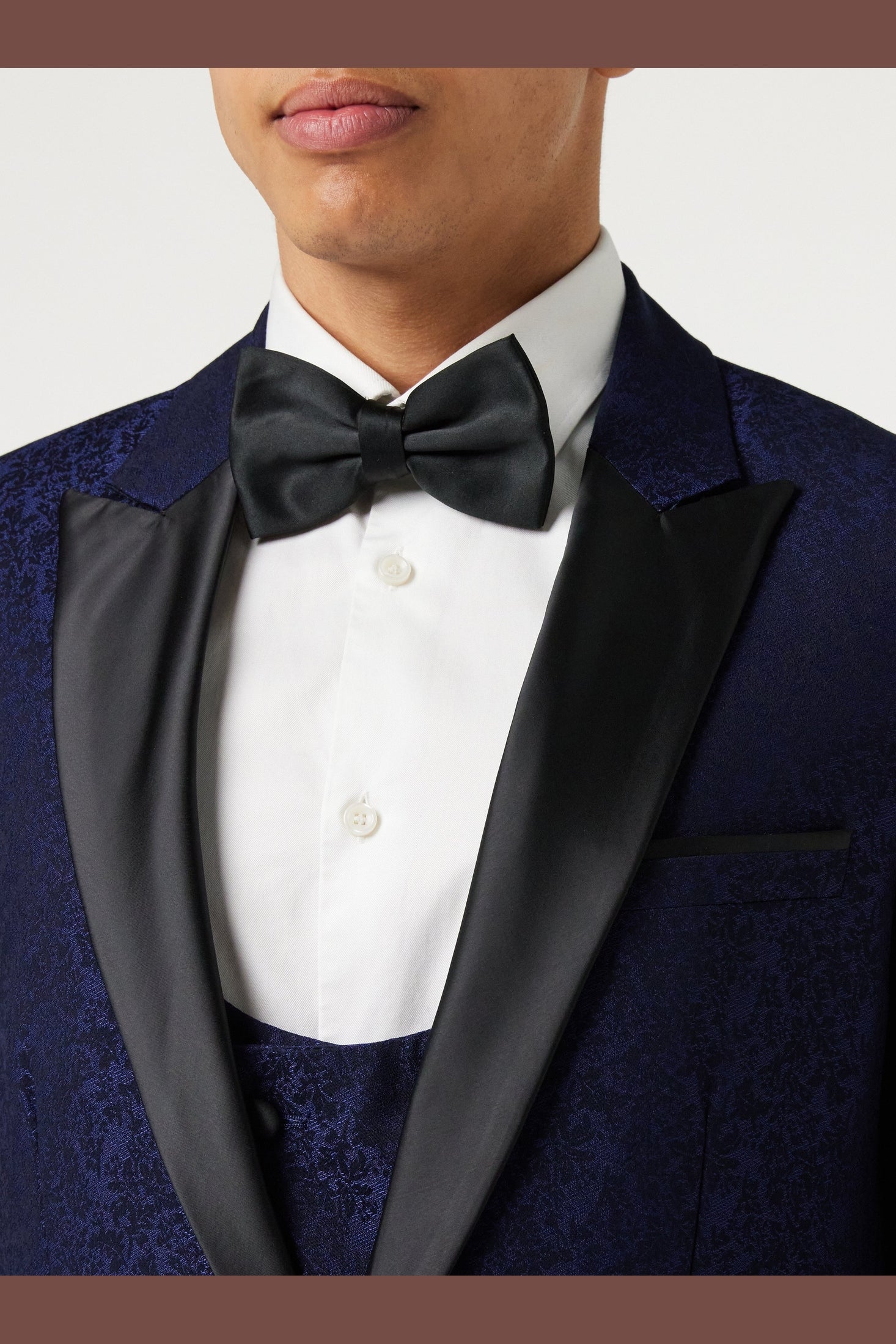 LUCA - BLUE PRINTED DINNER TUX JACKET