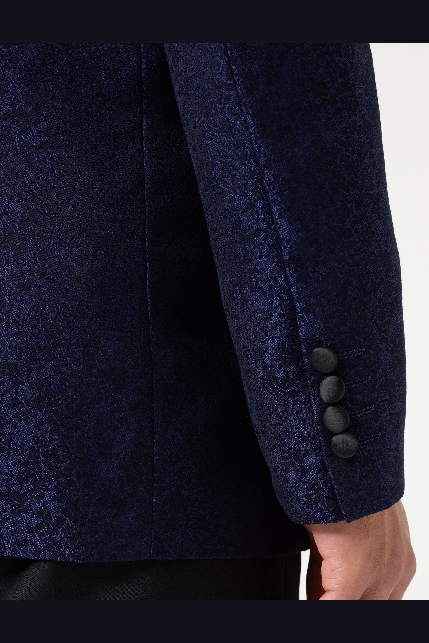 LUCA - BLUE PRINTED DINNER TUX JACKET