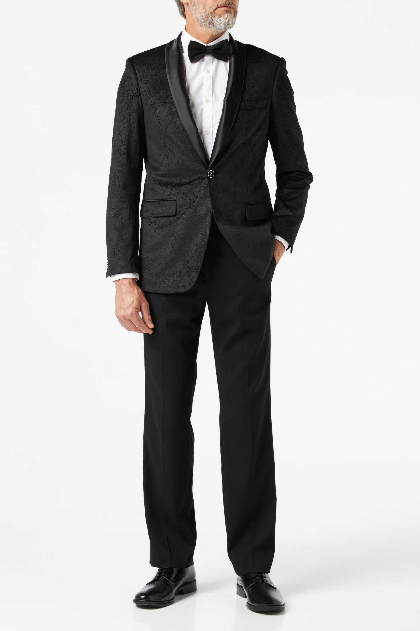 RONY - Black Velvet Paisley Blazer