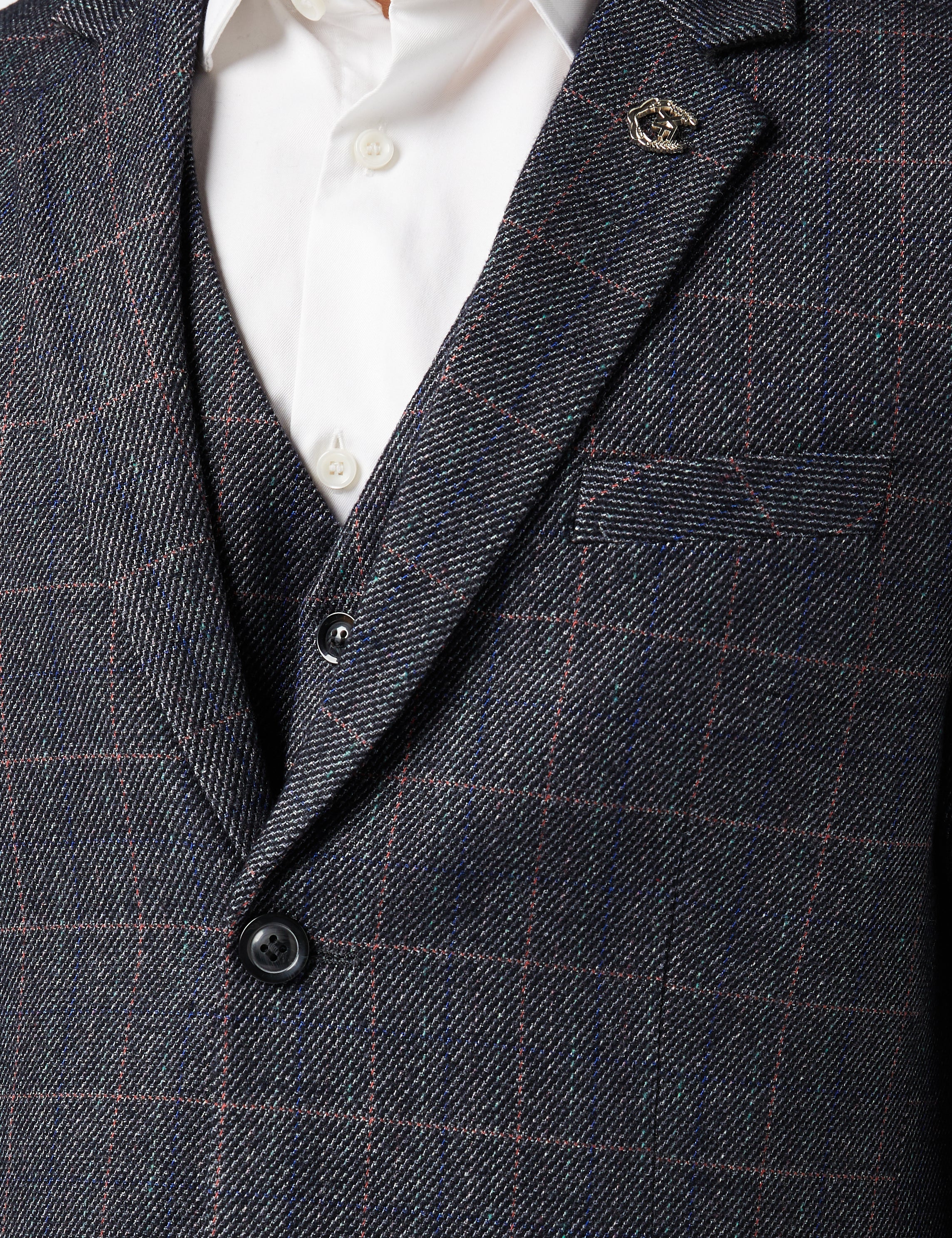 Grey Tweed Check Suit