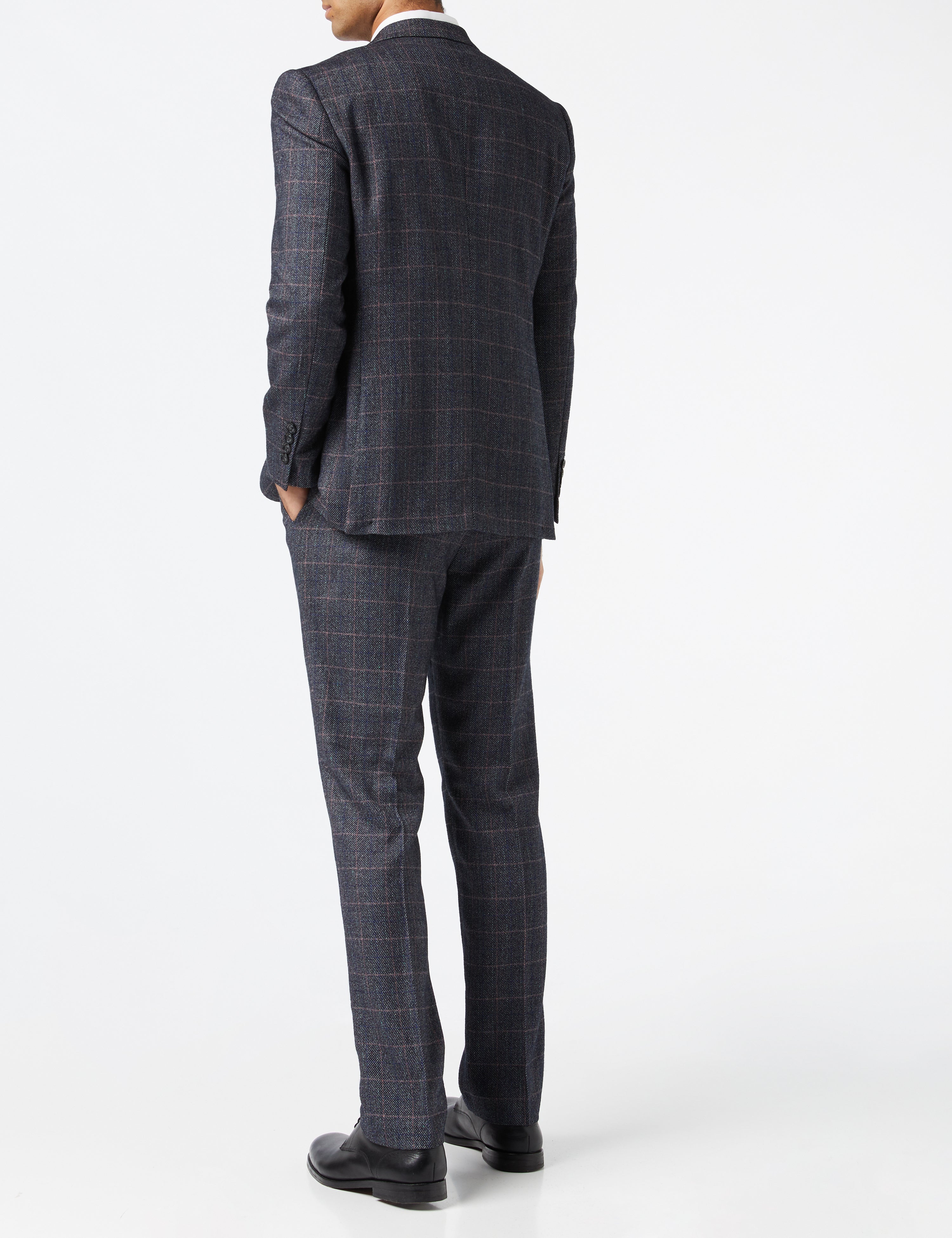 Grey Tweed Check Suit