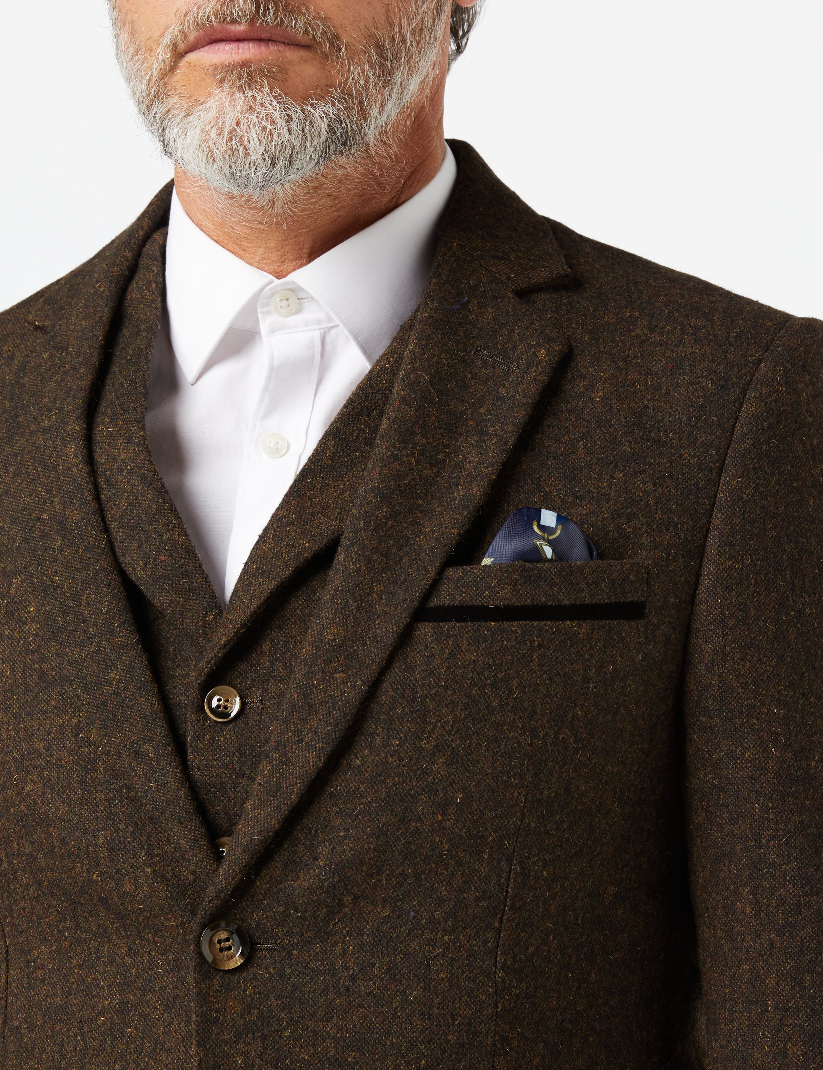 CALVIN - BROWN TWEED 3 PIECE SUIT