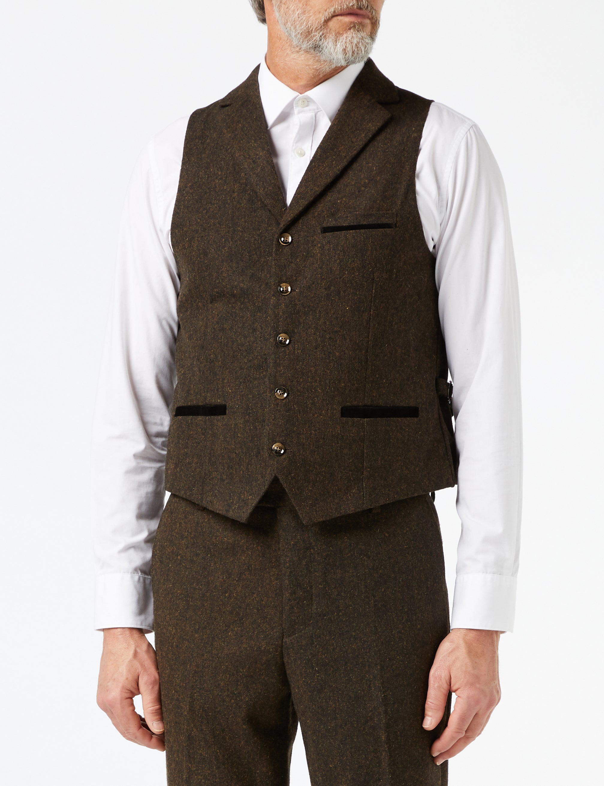 CALVIN - BROWN TWEED 3 PIECE SUIT