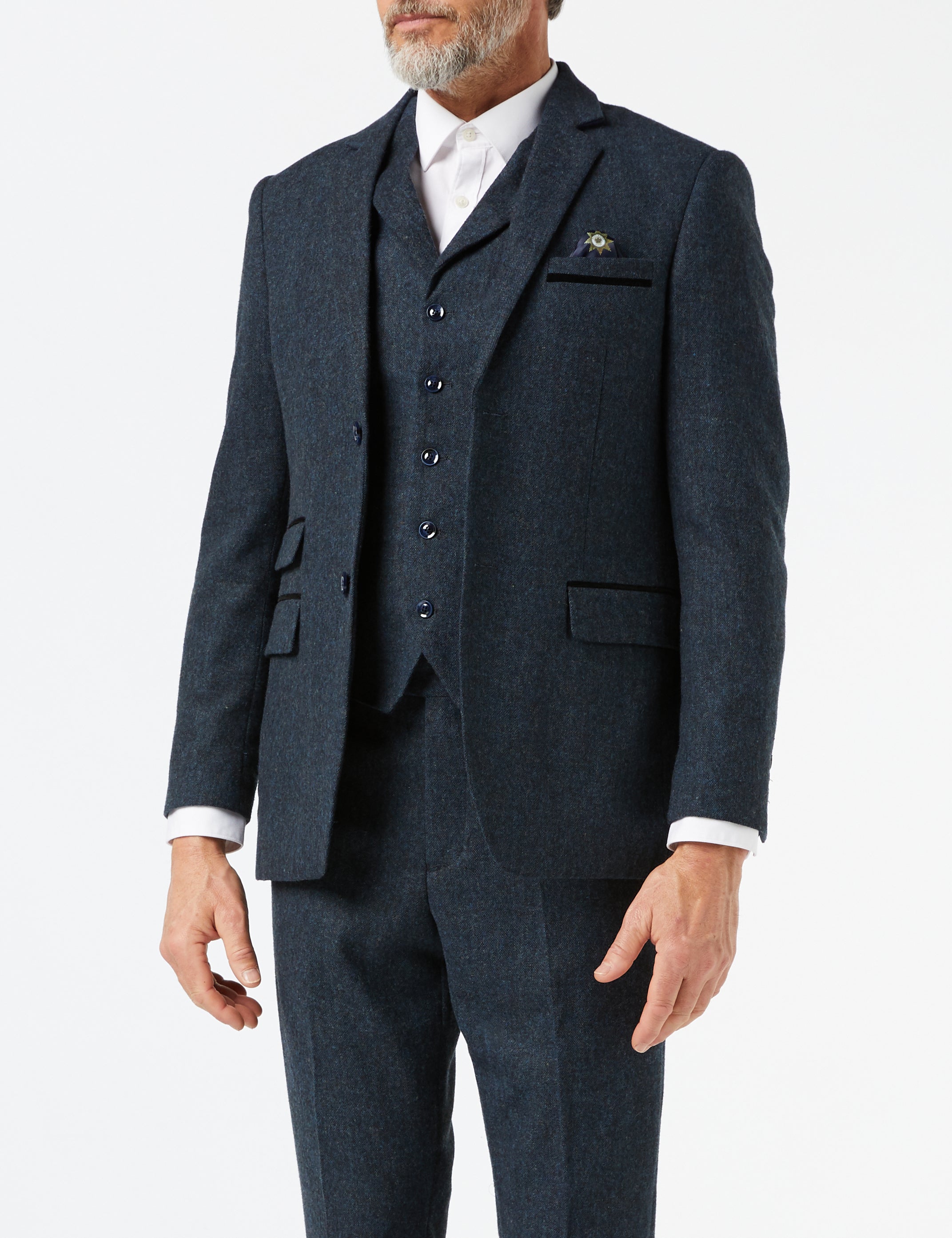 Blue Tweed Suit