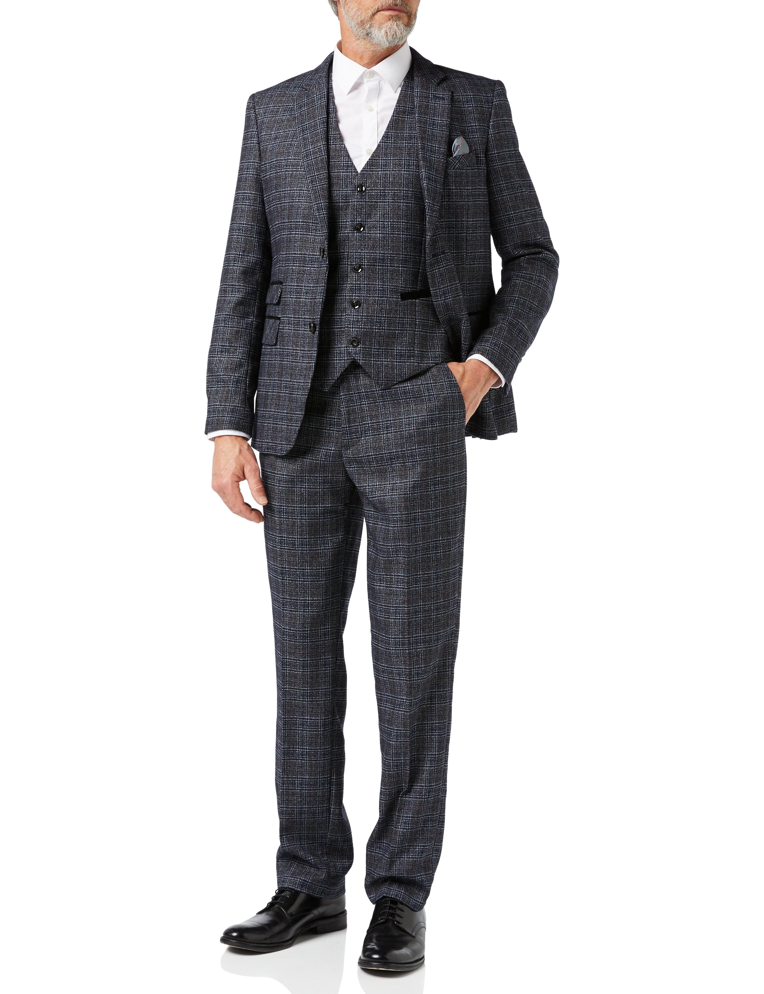 Grey Tweed Check Suit