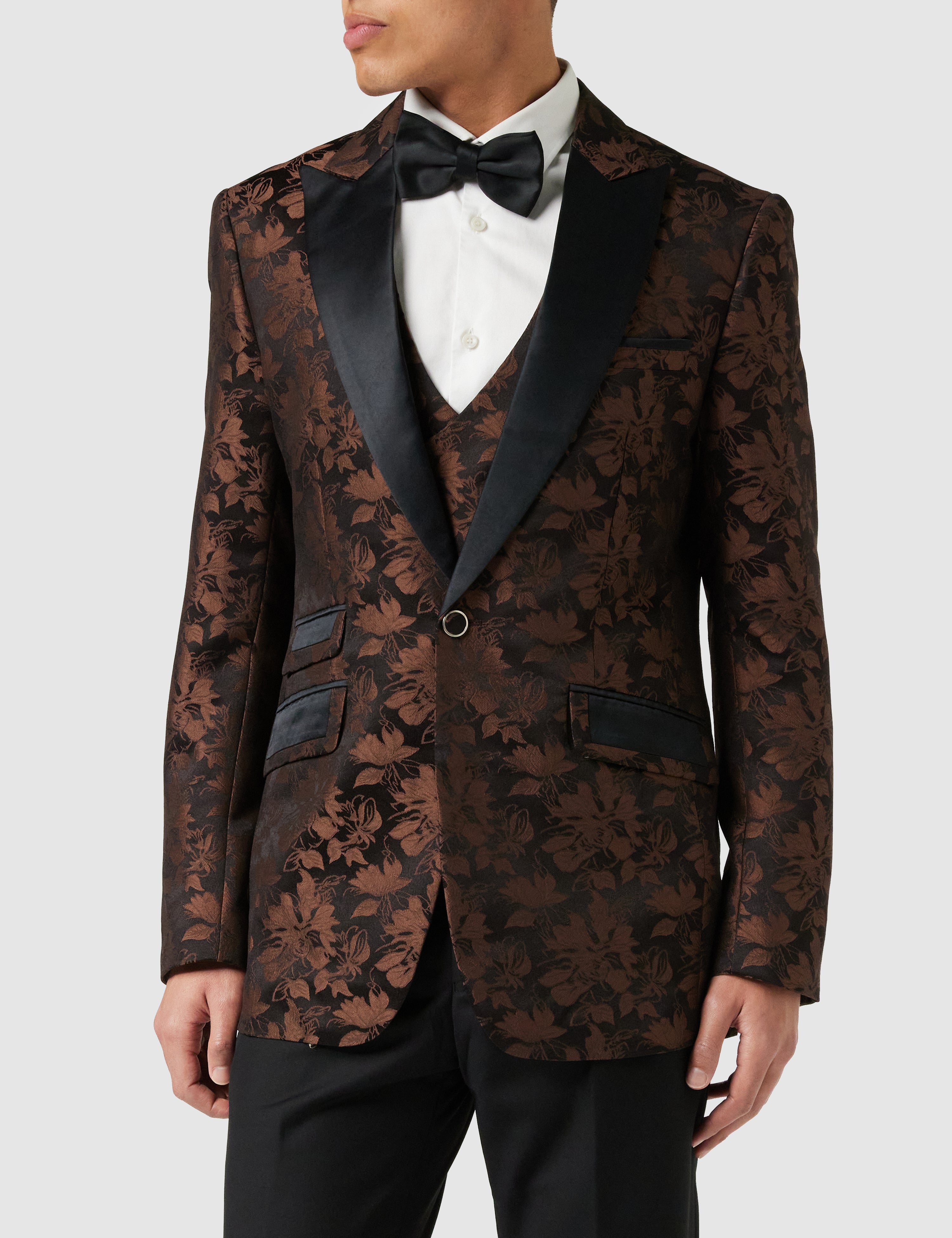 Grooms 3 Piece Wedding Suit -Brown