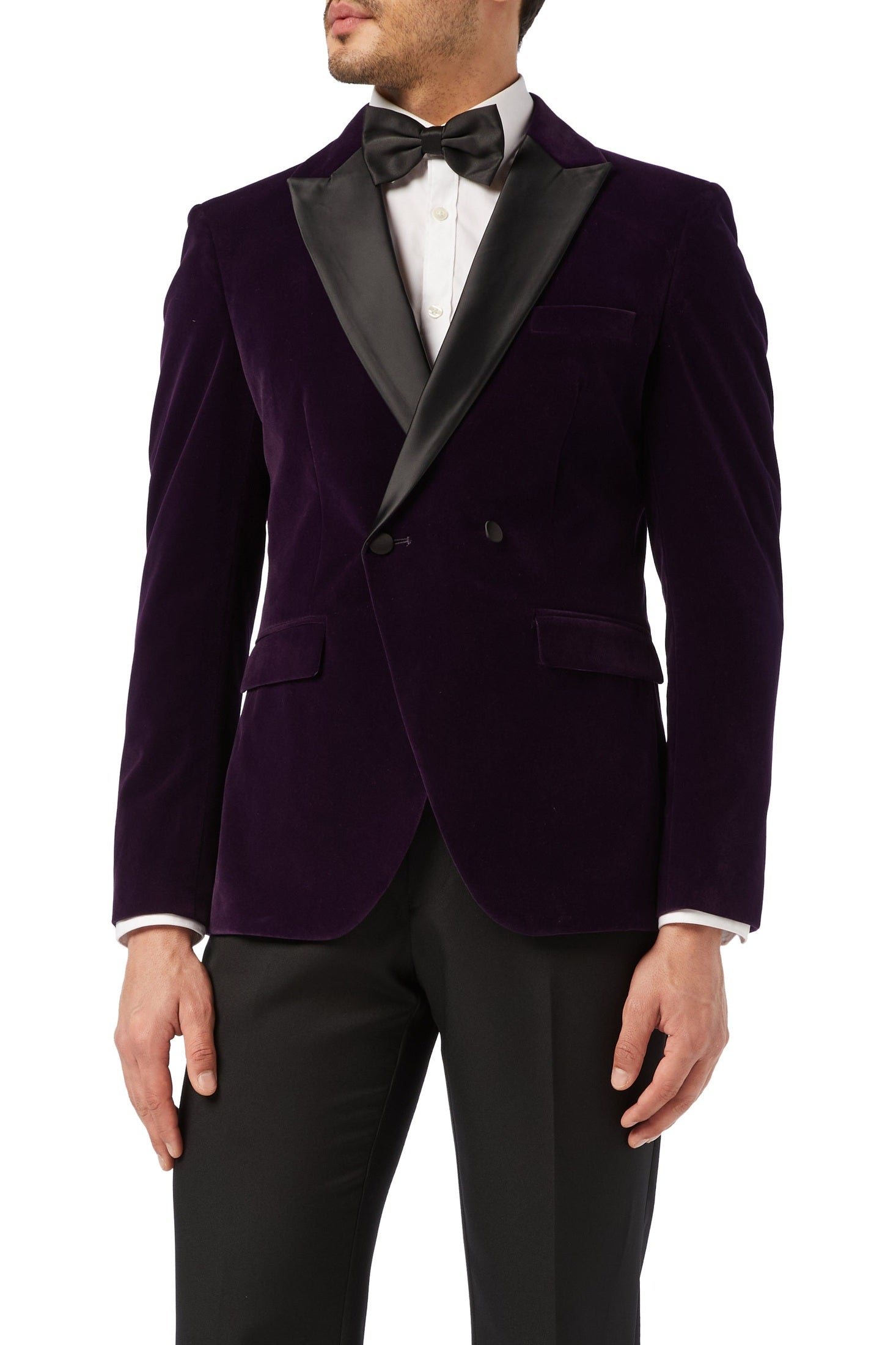 WILLS - Purple Soft Velvet Dinner Jacket