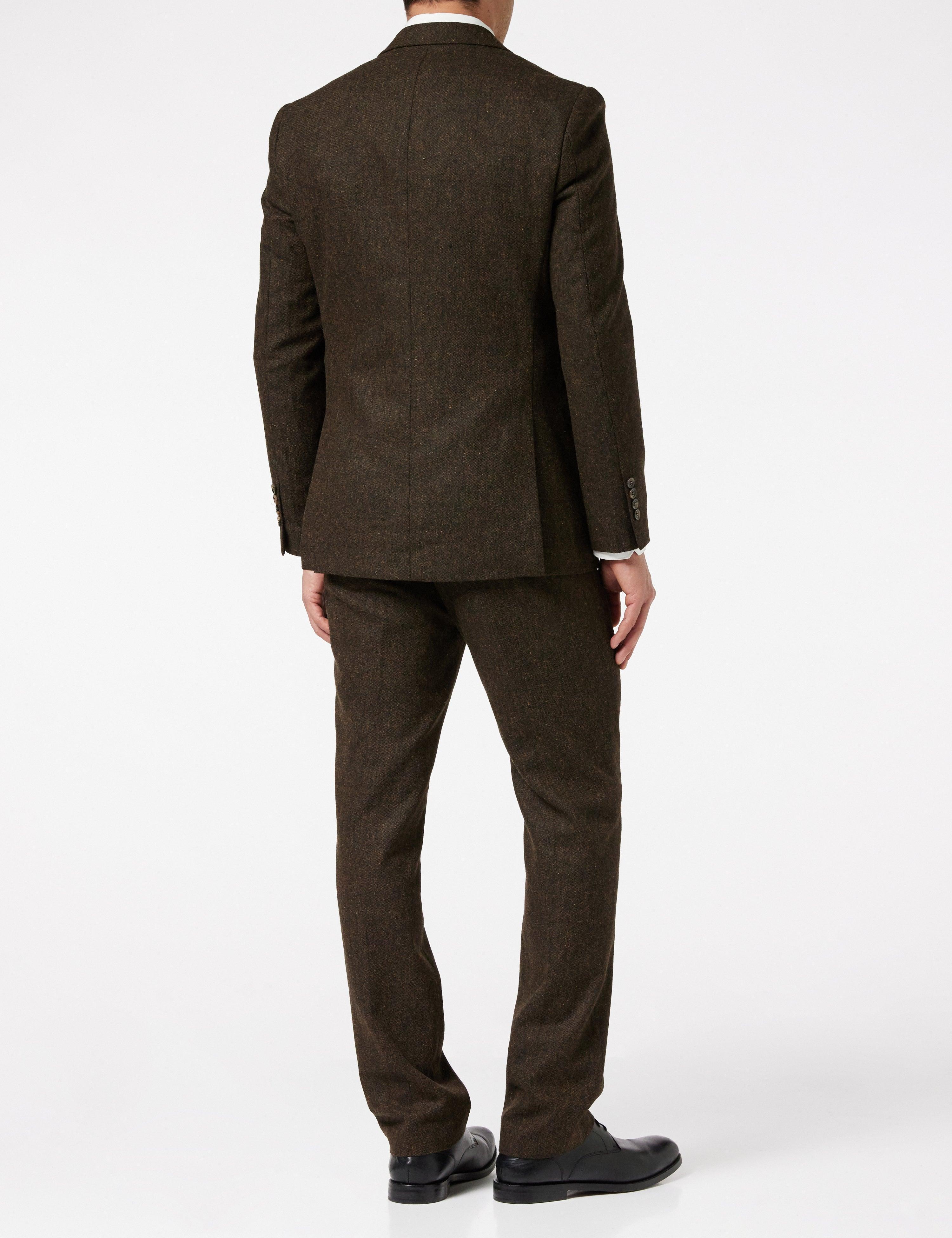 Brown Tweed Tailored 3 Piece Suit