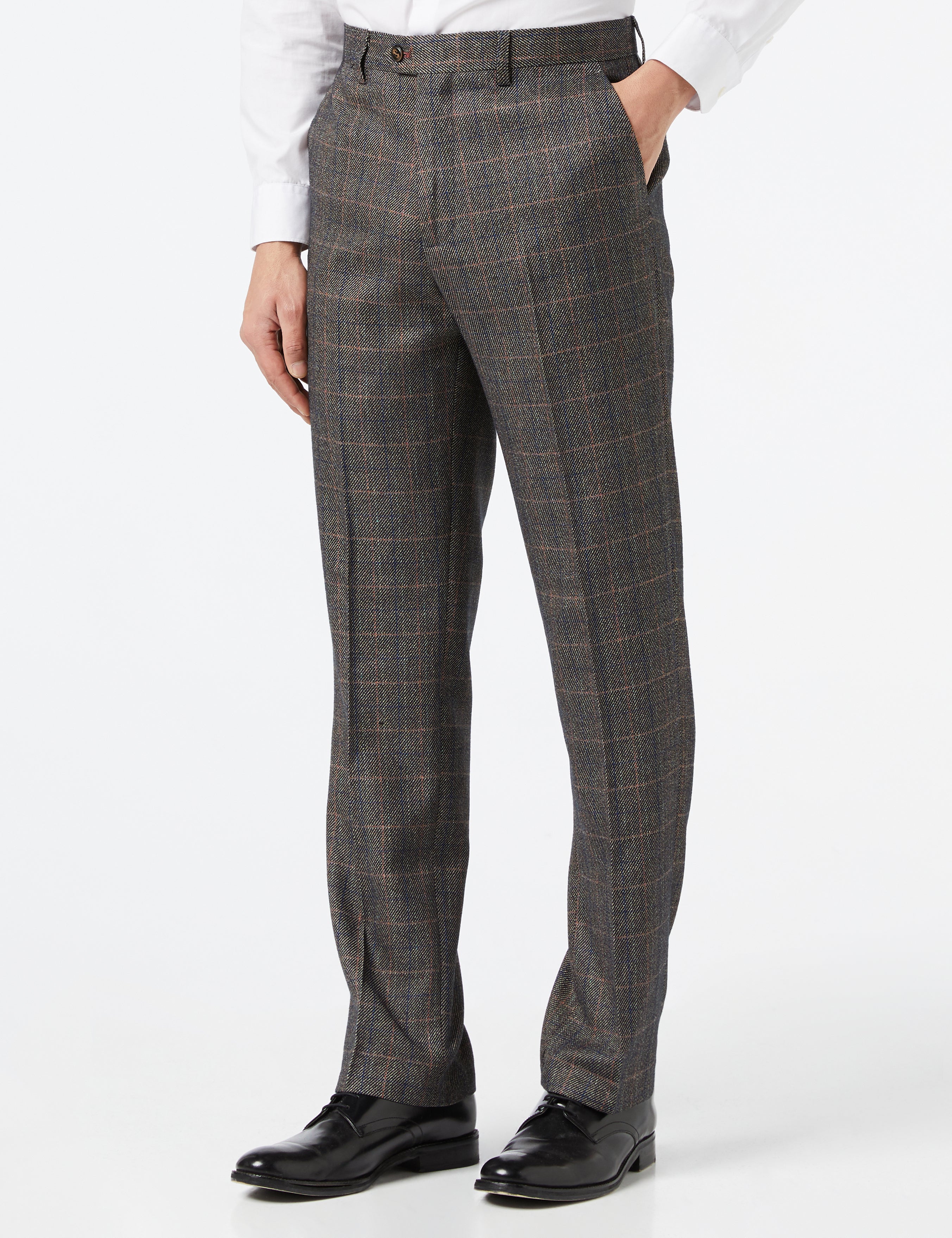 Brown Tweed Check Suit