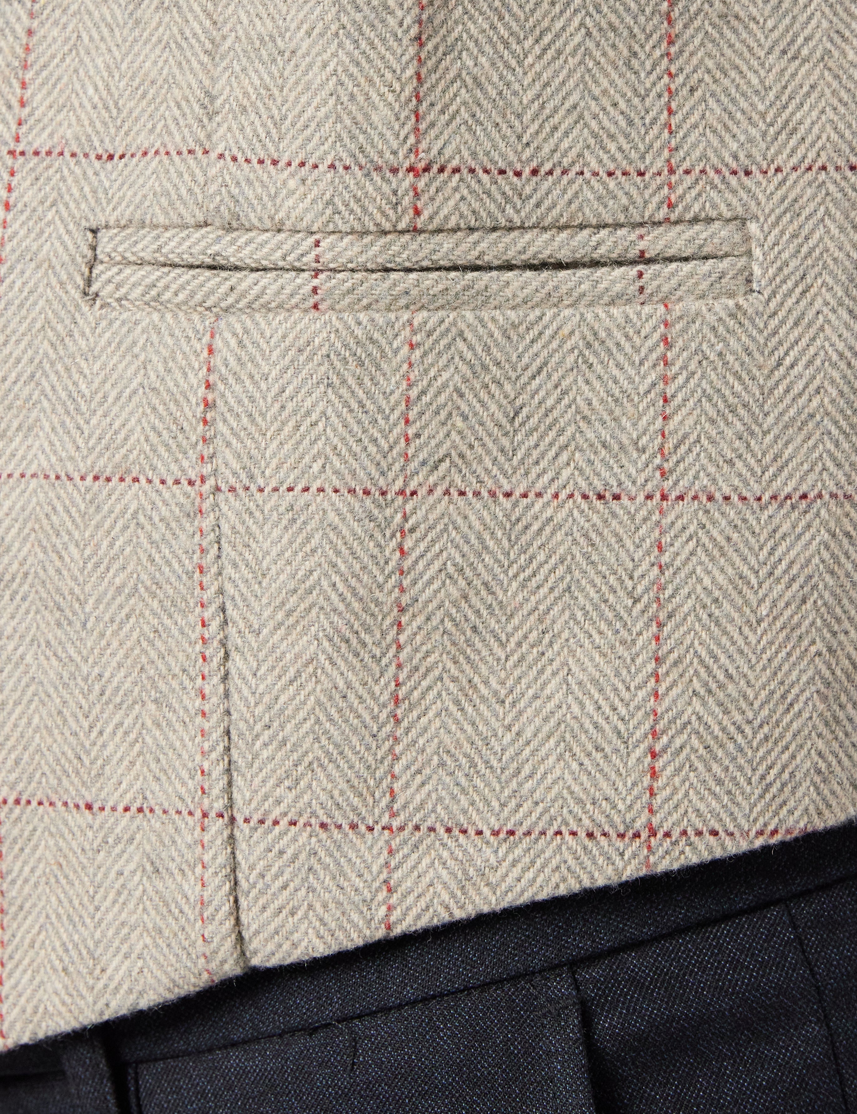 KANO - DOUBLE BREASTED TWEED CHECK WAISTCOAT