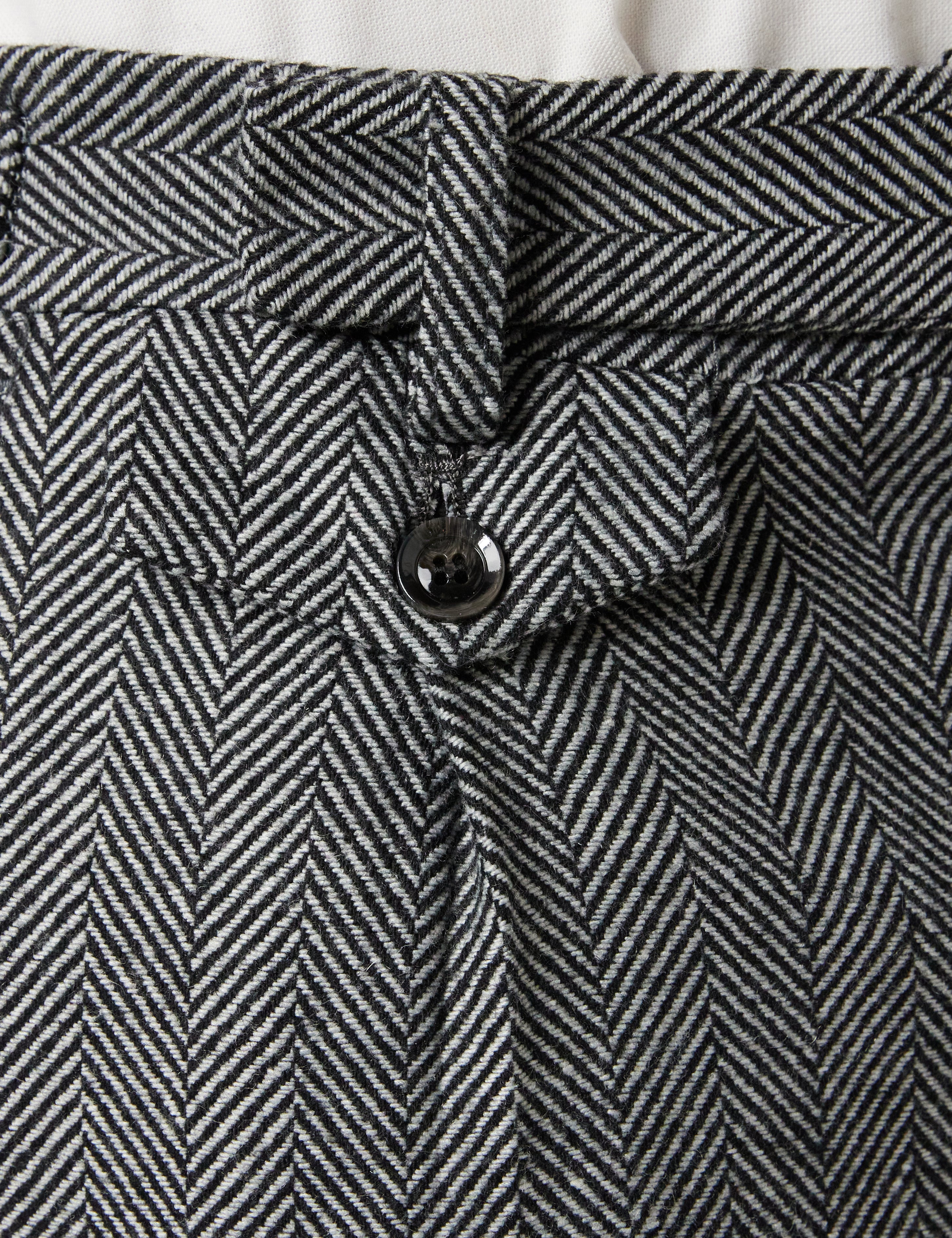 Tyler - Mens Light Grey Retro Tweed Herringbone Trouser