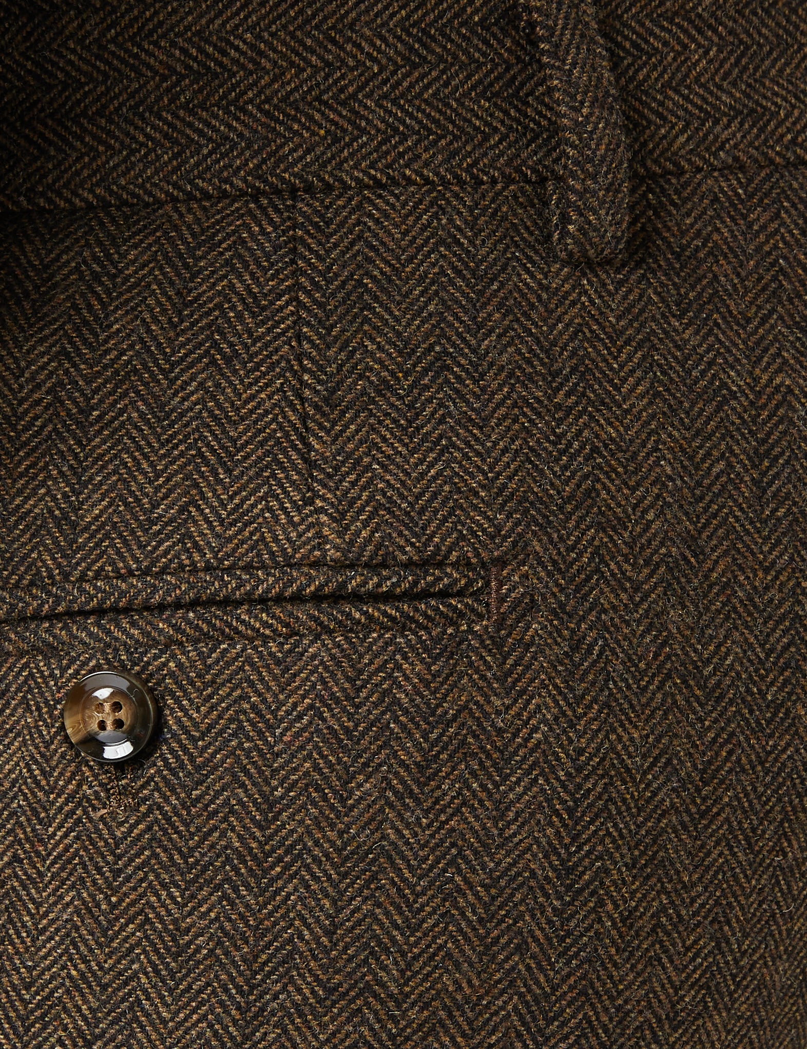 Jax - Mens Brown Herringbone Tweed Trouser