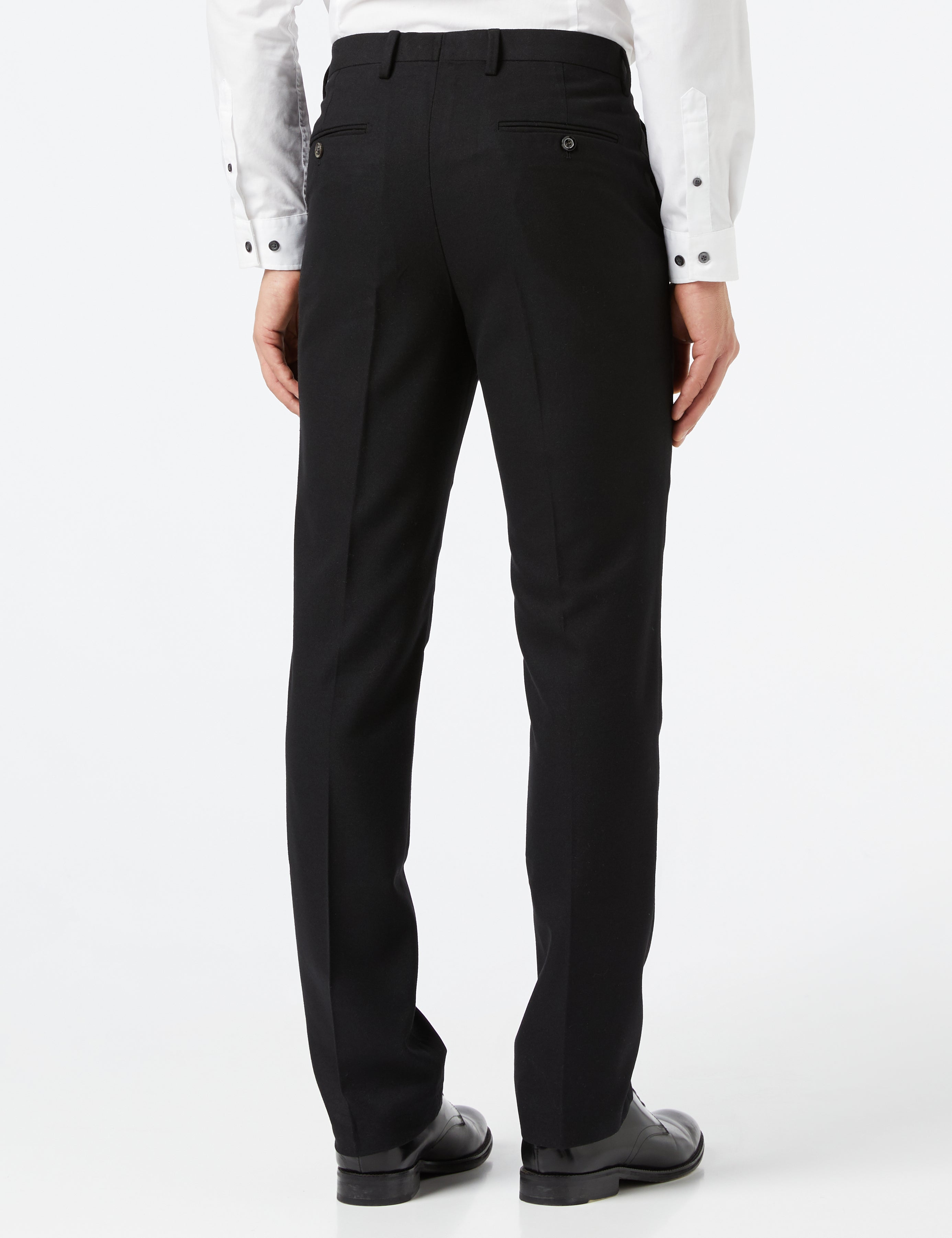 Max - Mens Classic Black Smart Retro Tailor Fit Trouser