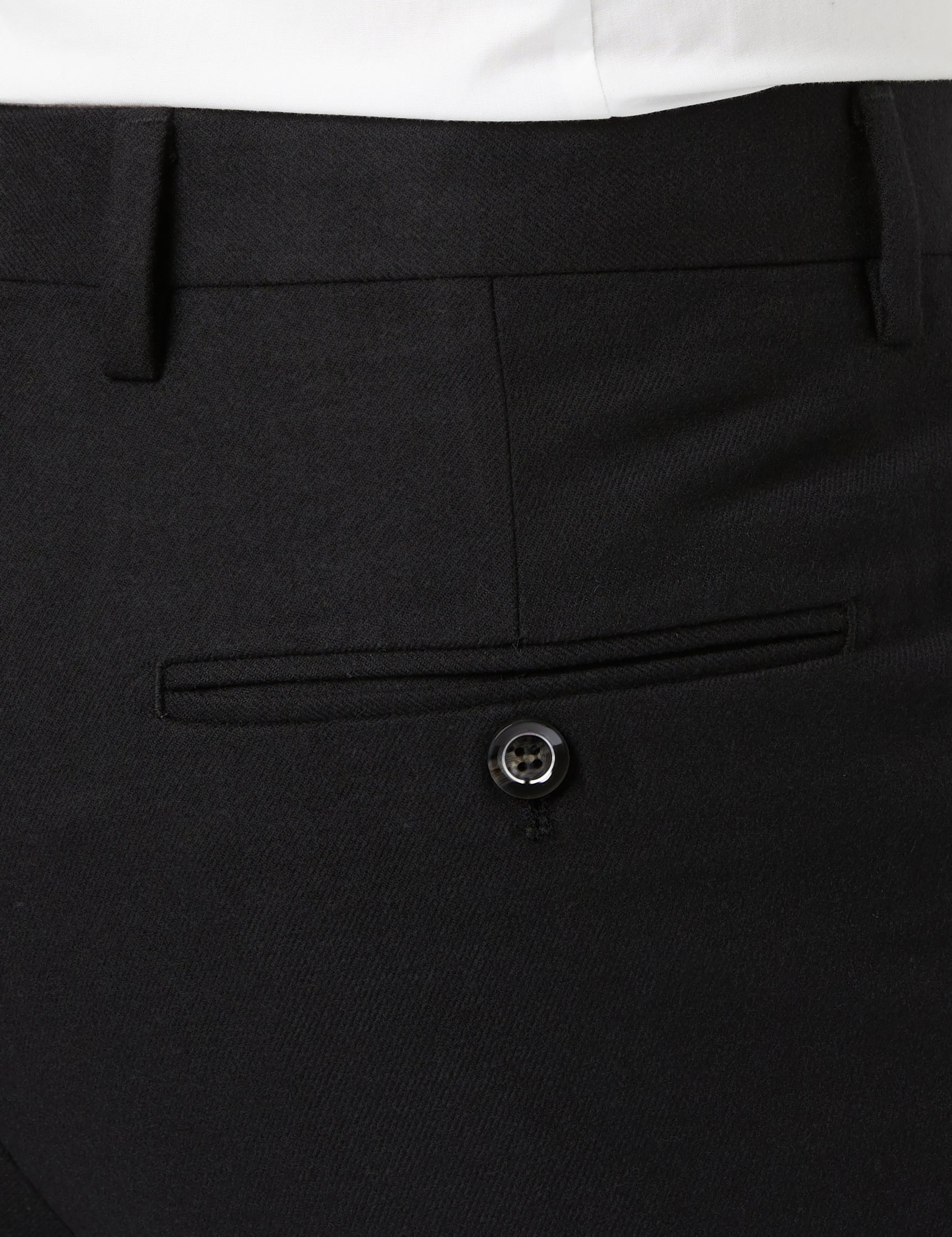 Max - Mens Classic Black Smart Retro Tailor Fit Trouser