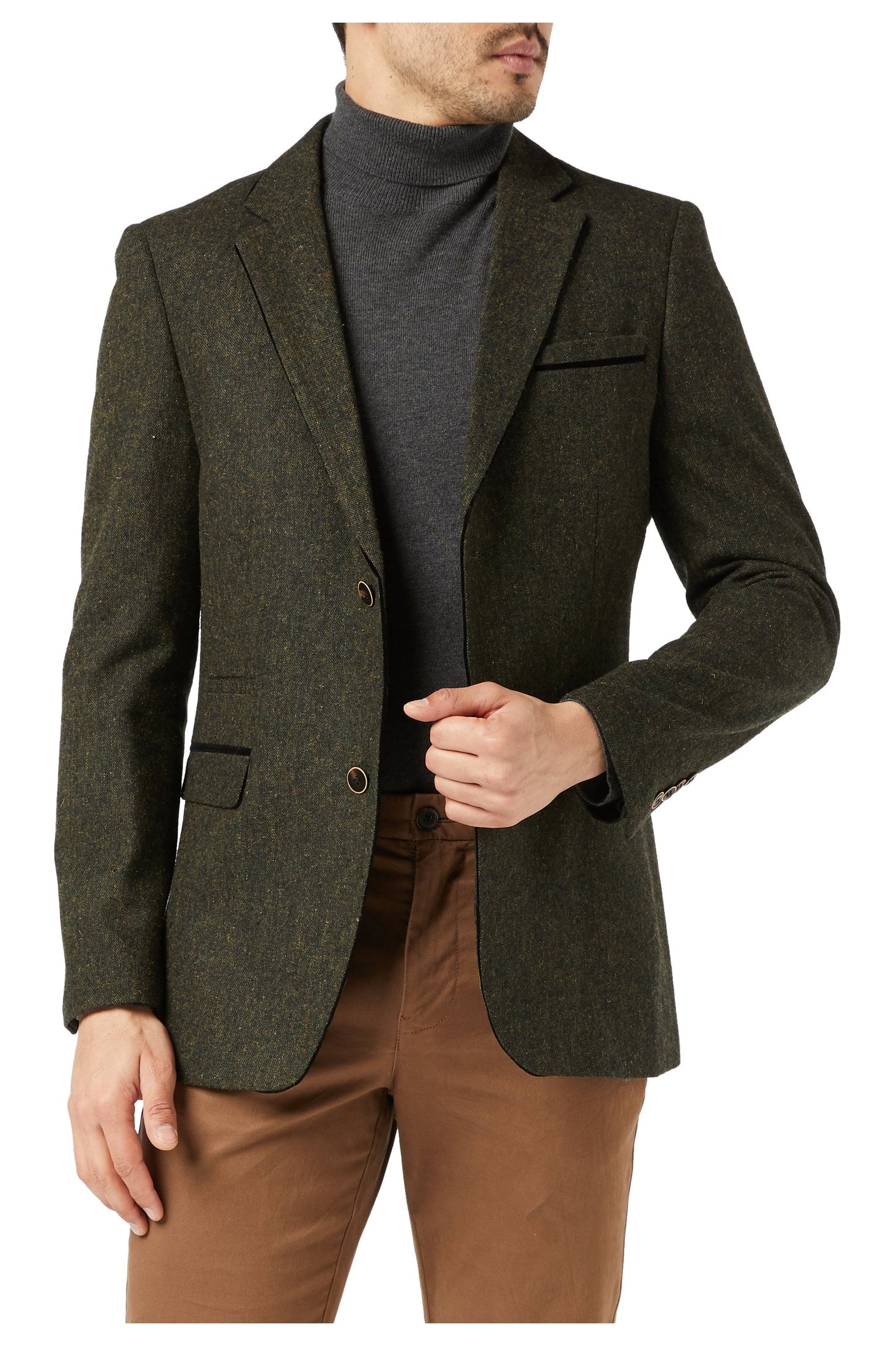 DANE - GREEN TWEED BLAZER