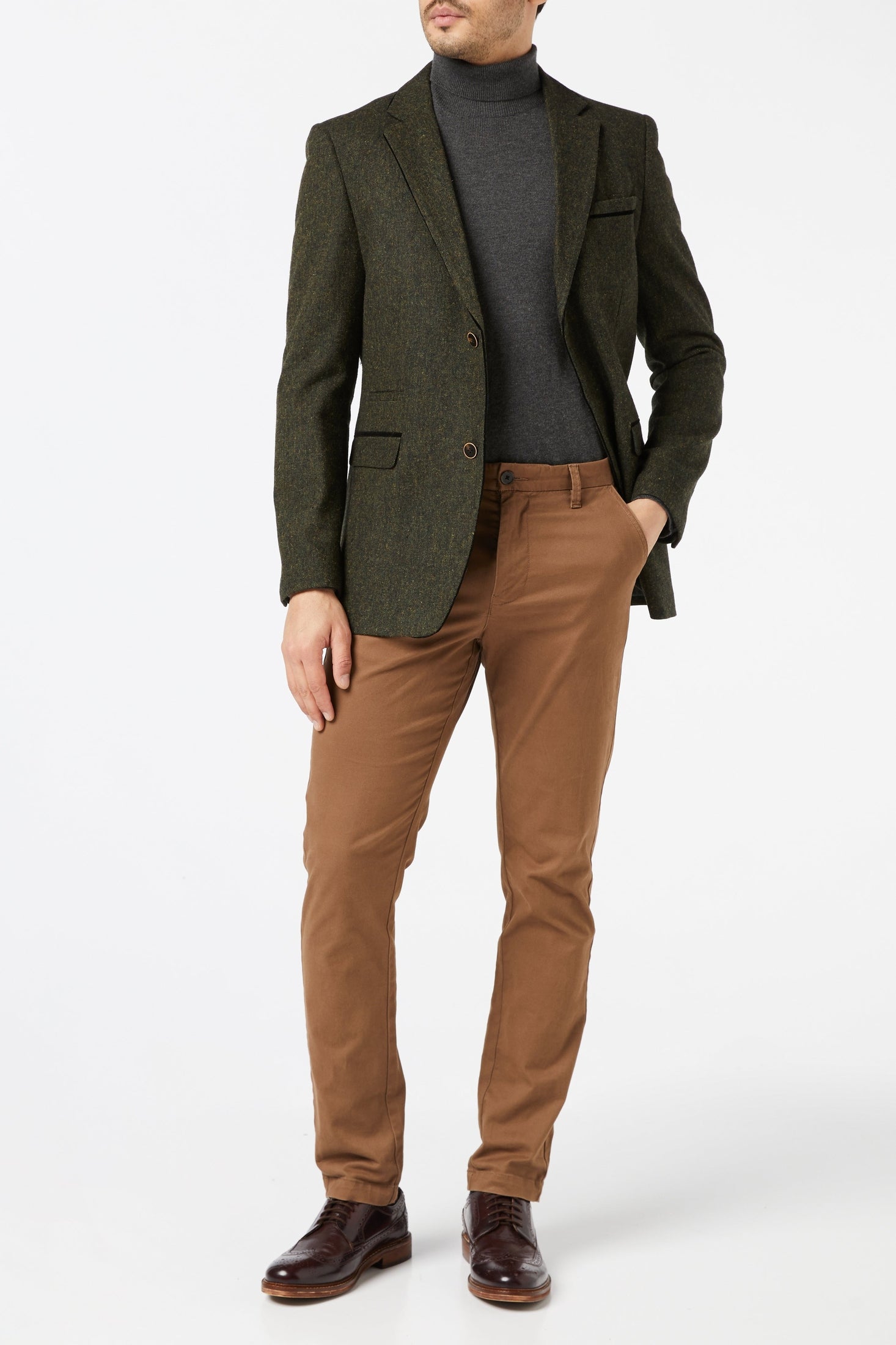 DANE - GREEN TWEED BLAZER