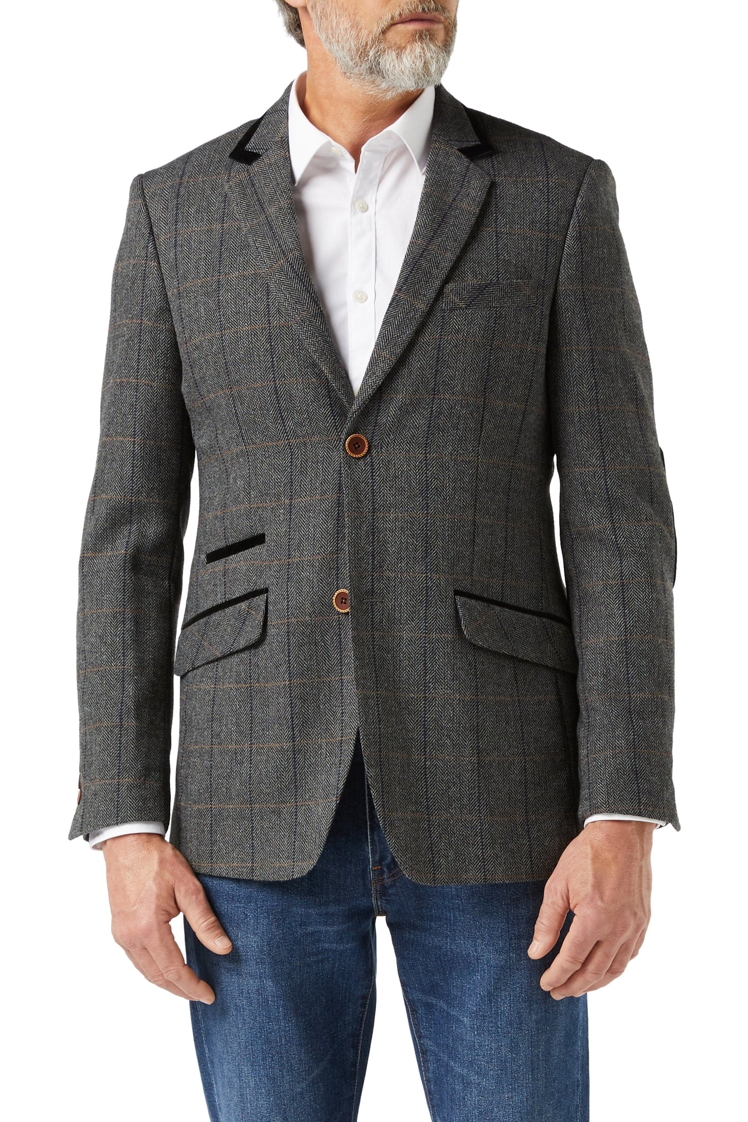 ELTON - Black Tweed Check Blazer