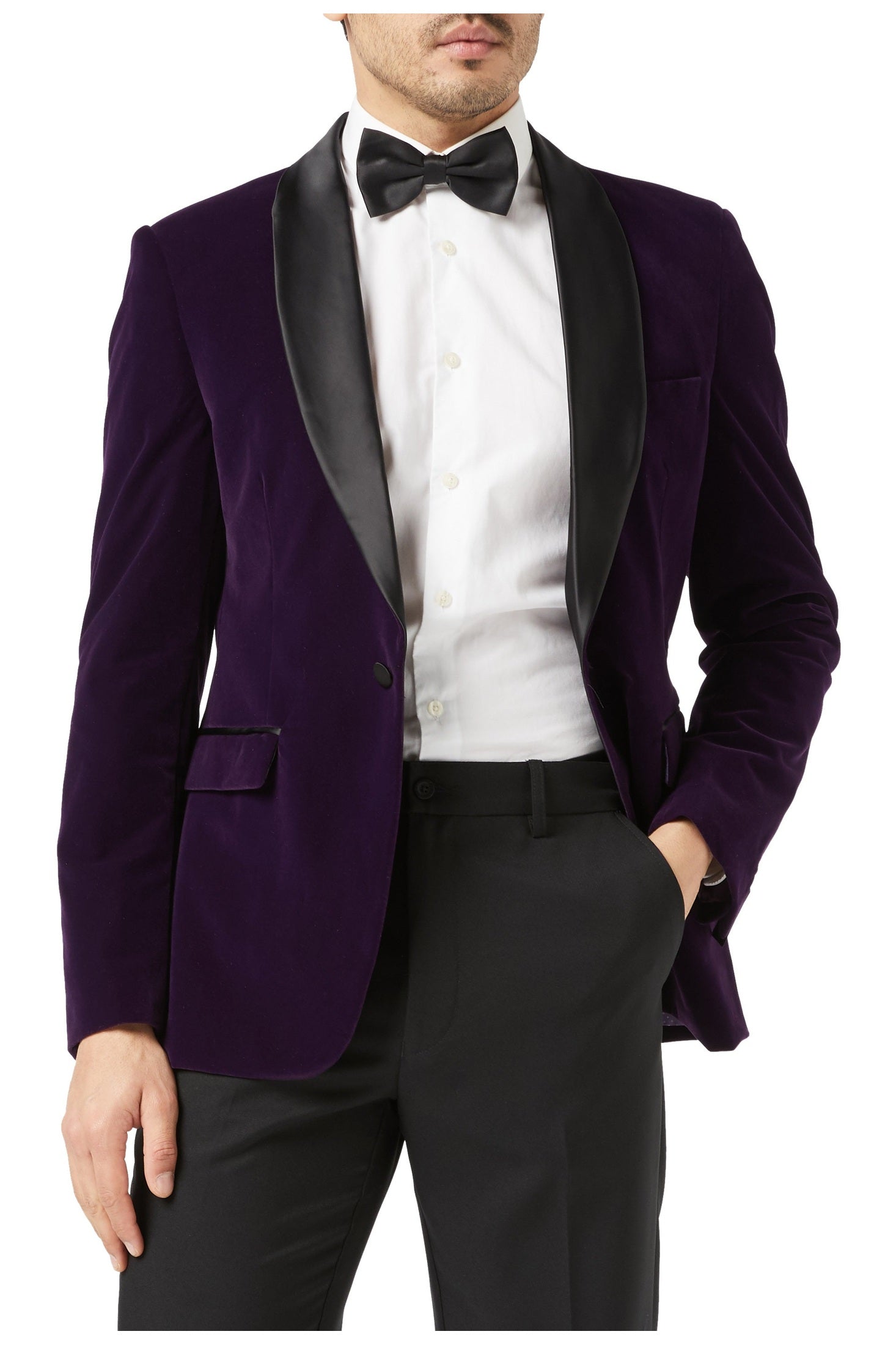Tuxedo Ricky - Purple Soft Velvet Jacket