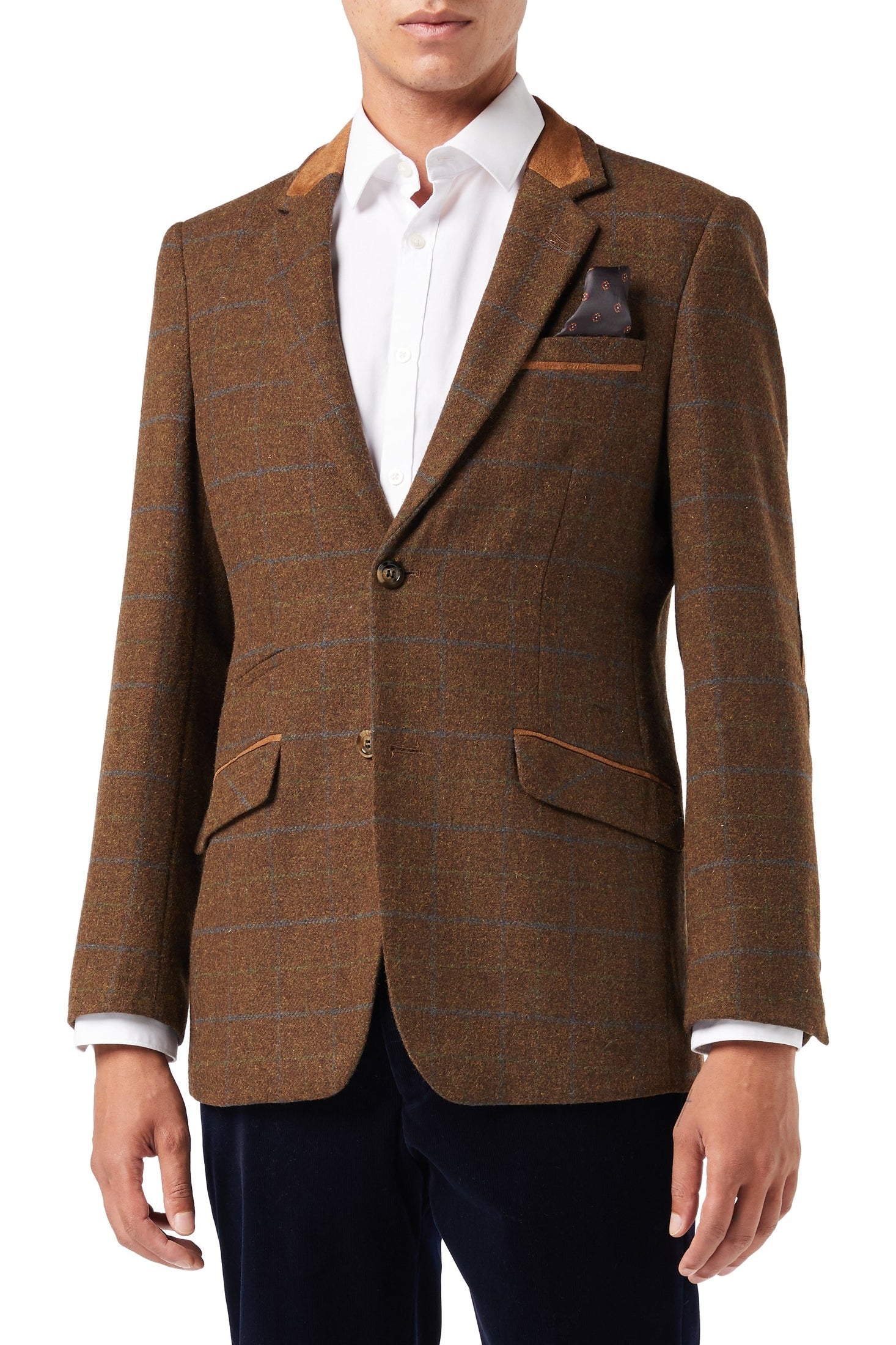 VITORI - BROWN TWEED CHECK JACKET