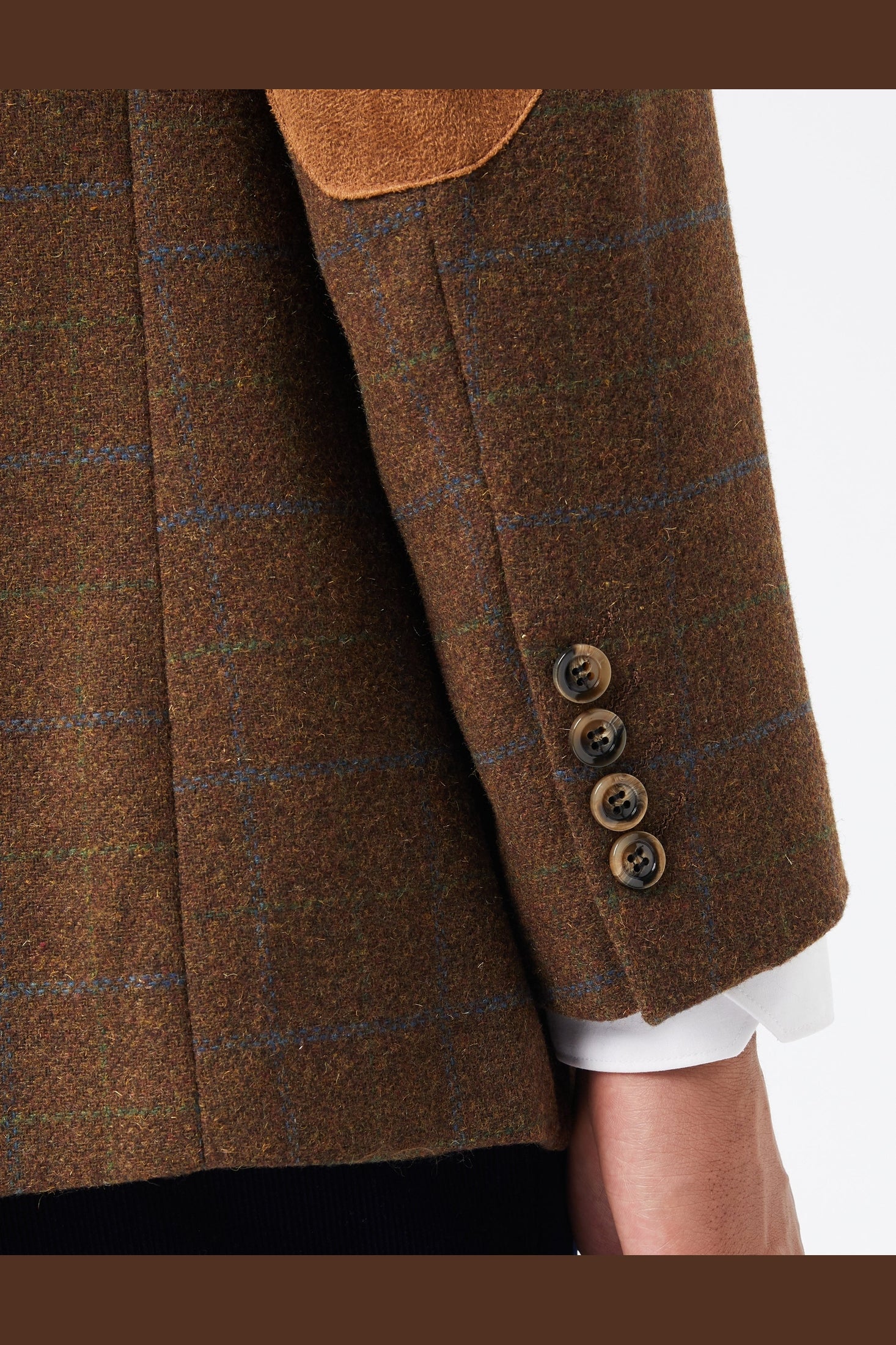 VITORI - BROWN TWEED CHECK JACKET