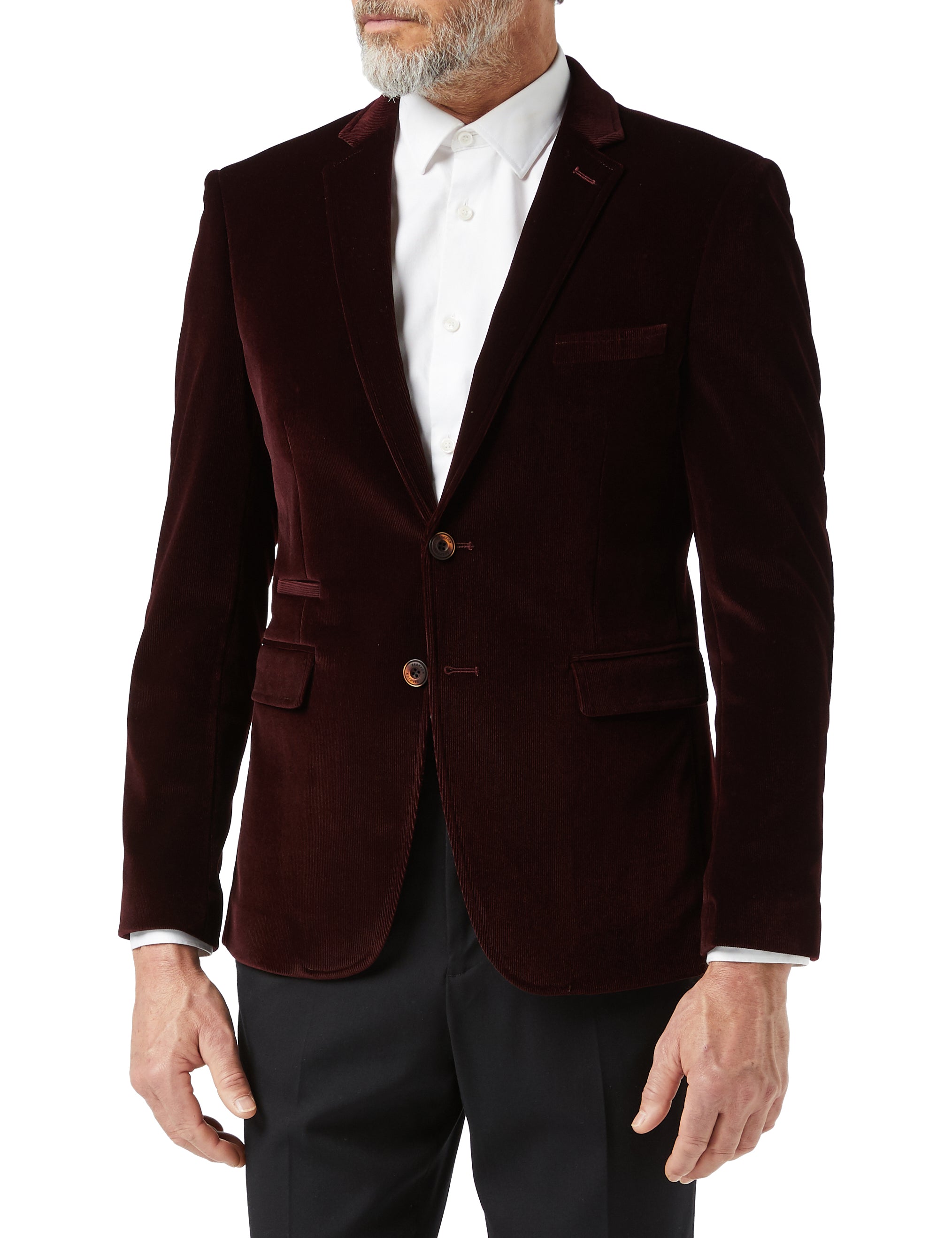 Maroon Corduroy Blazer Jacket